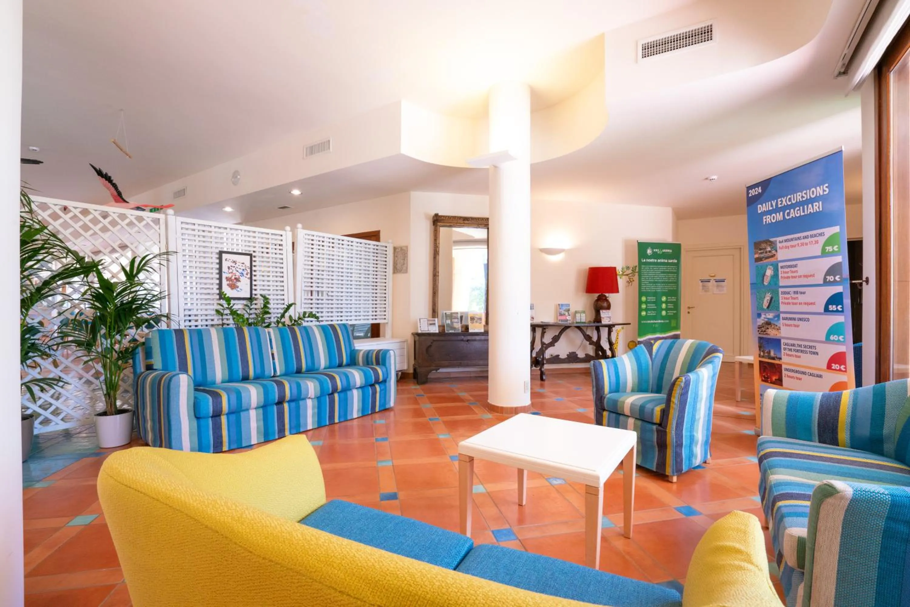 Lobby or reception in Hotel Santa Gilla