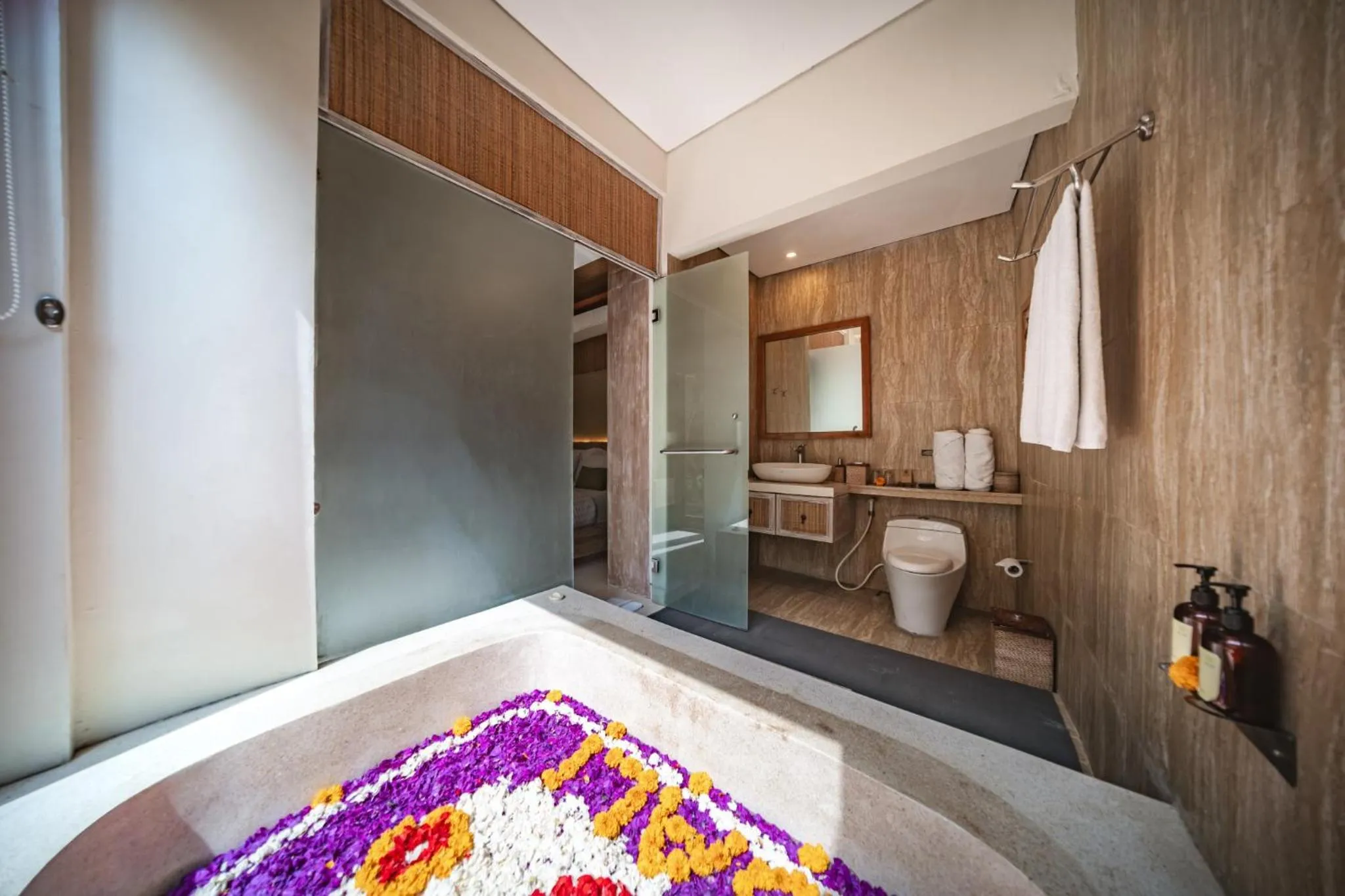 Bathroom, Bed in Ini Vie Villa Seminyak by Ini Vie Hospitality