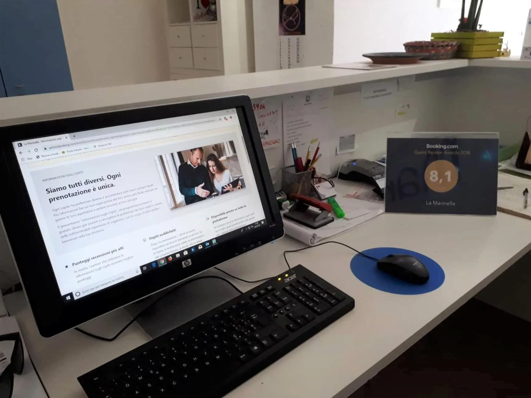 Lobby or reception in La Marinella