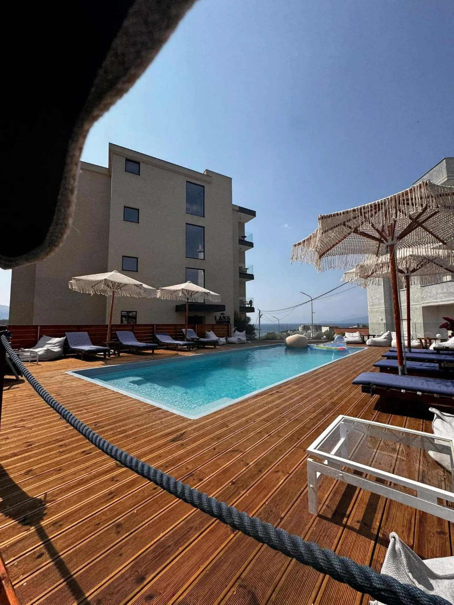 Pool view in Hotel Belle Vue