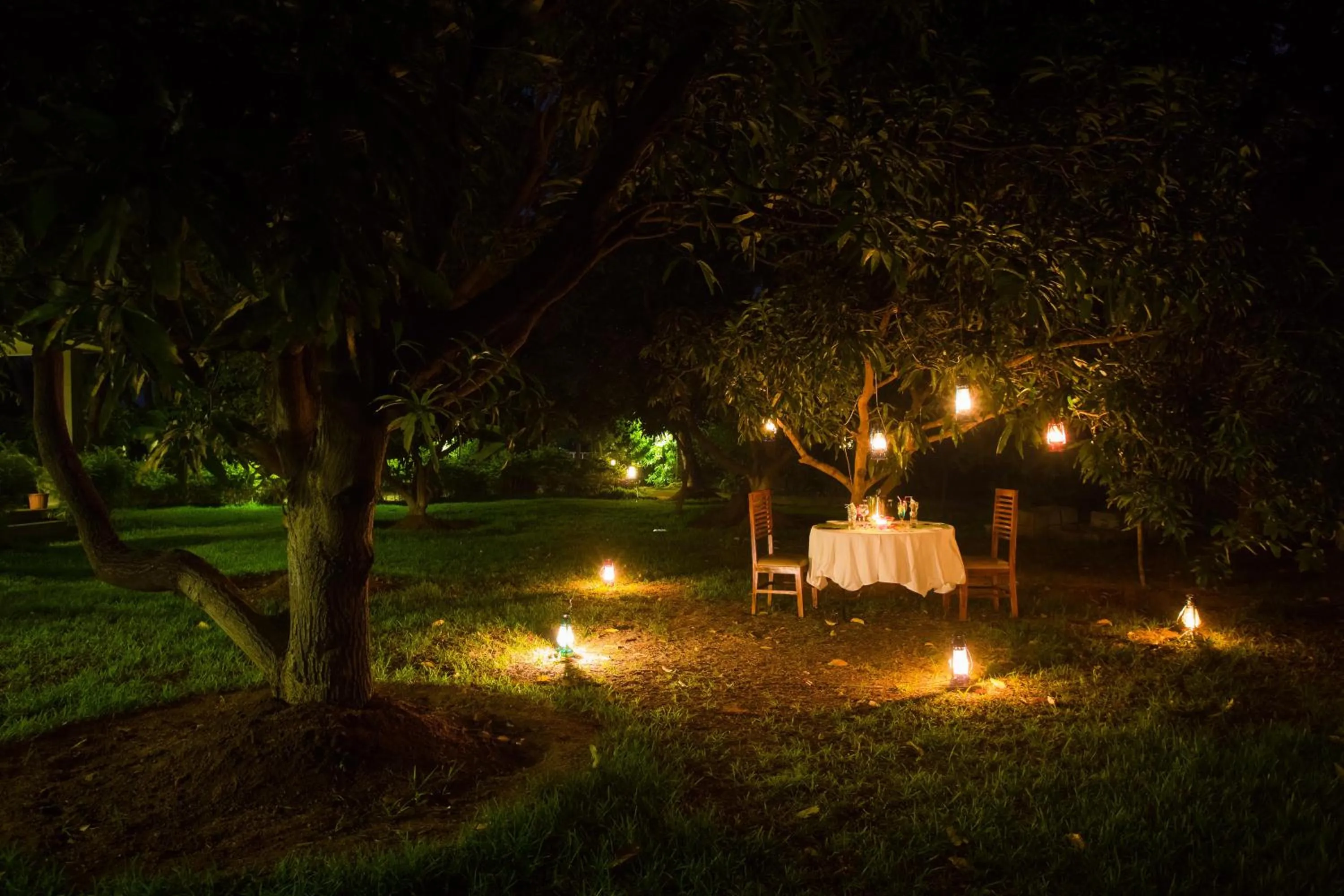 Garden view in Heritage Resort Hampi