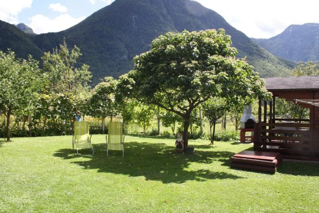 Garden view in Apartments Kravanja