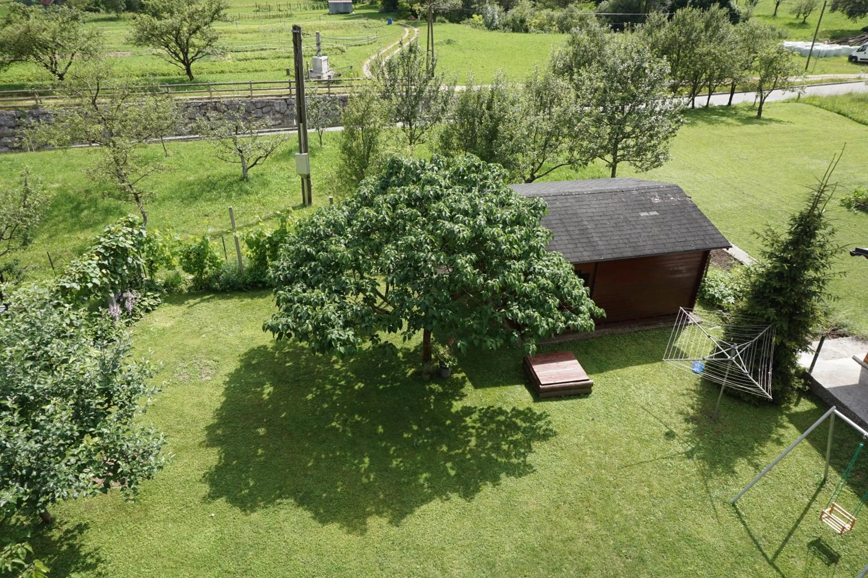 Garden view in Apartments Kravanja