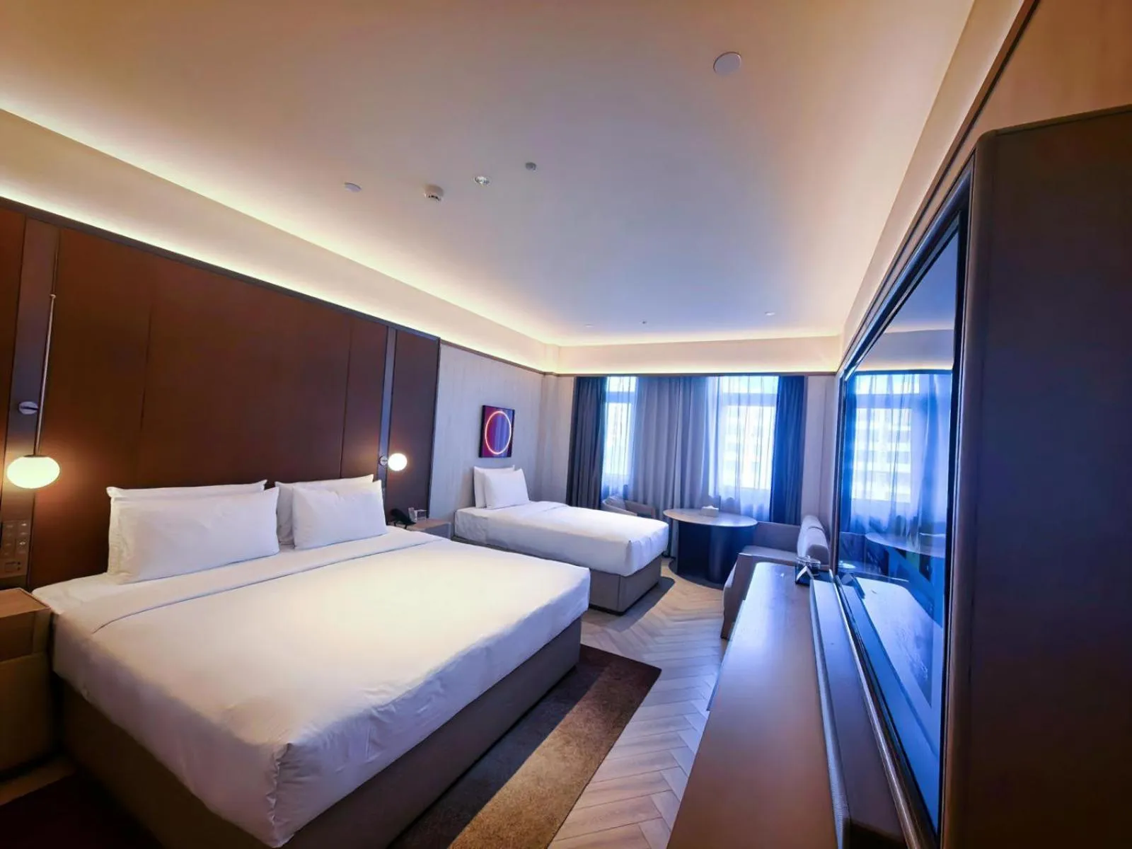 Photo of the whole room in Crystal Orange Beijing Tiantan hospital and Head quarters Hotel