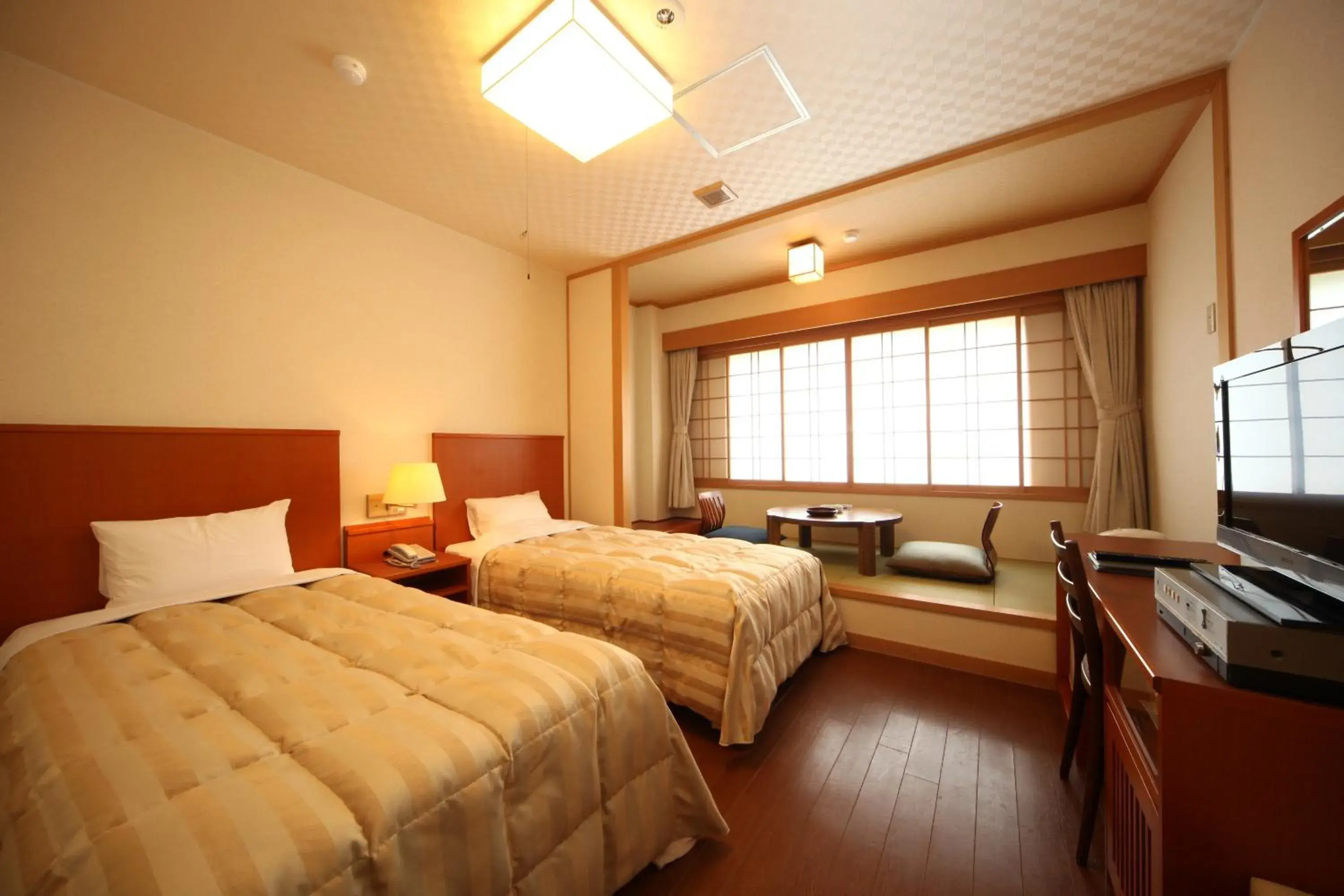 Twin Room with Tatami Area in Hotel Tappi Twin Room with Tatami Area in Hotel Tappi