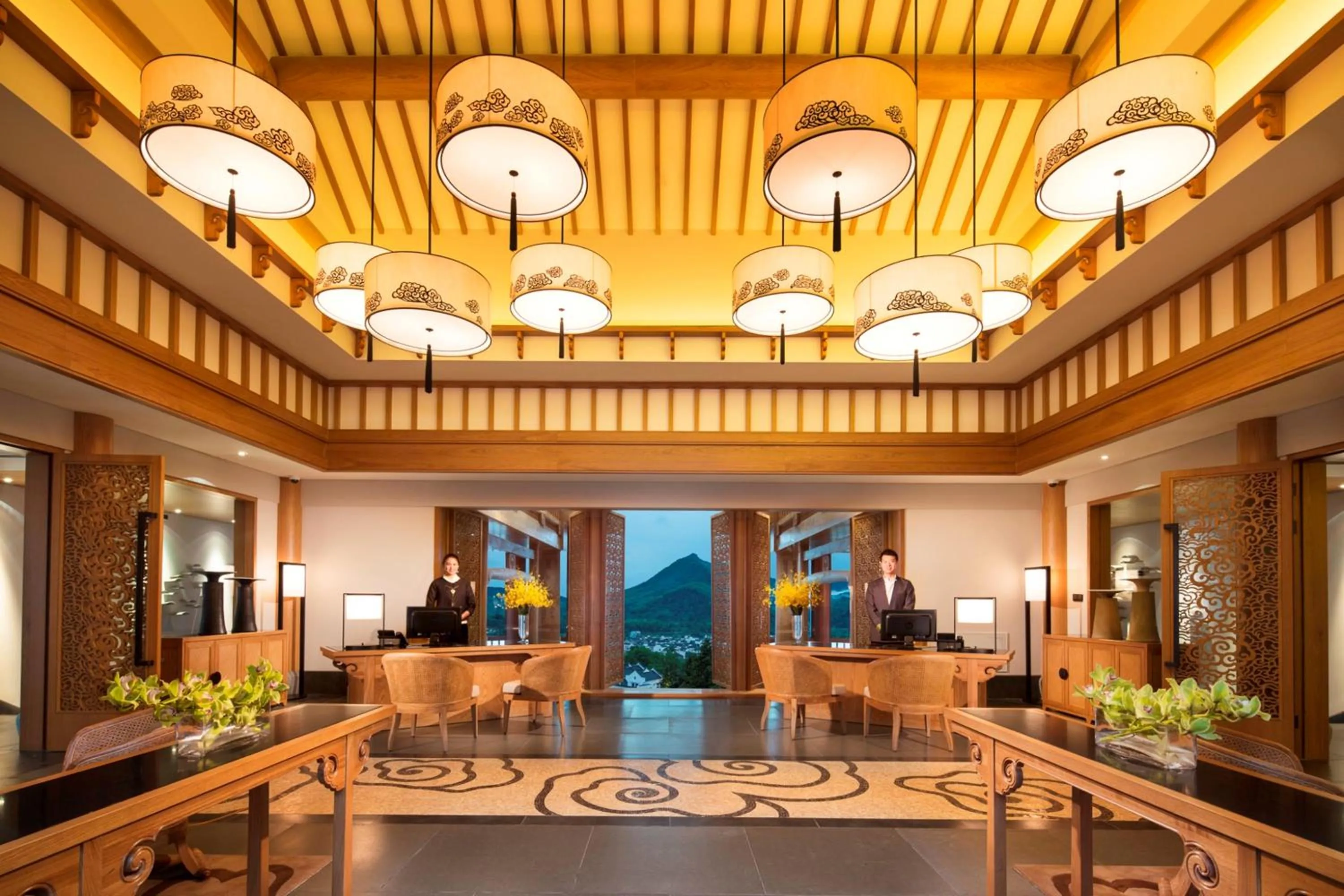 Lobby or reception in Banyan Tree Huangshan