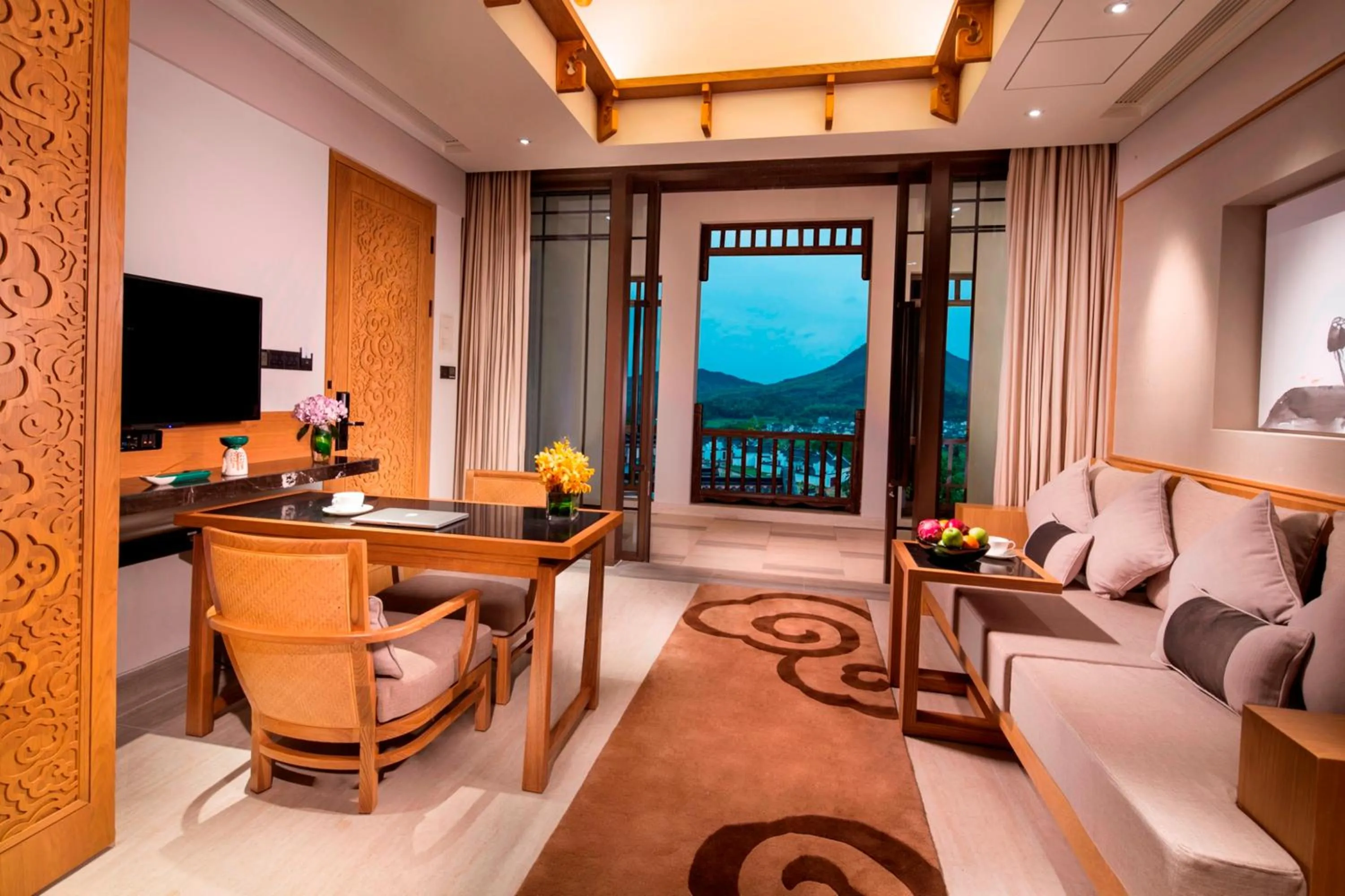 Living room in Banyan Tree Huangshan