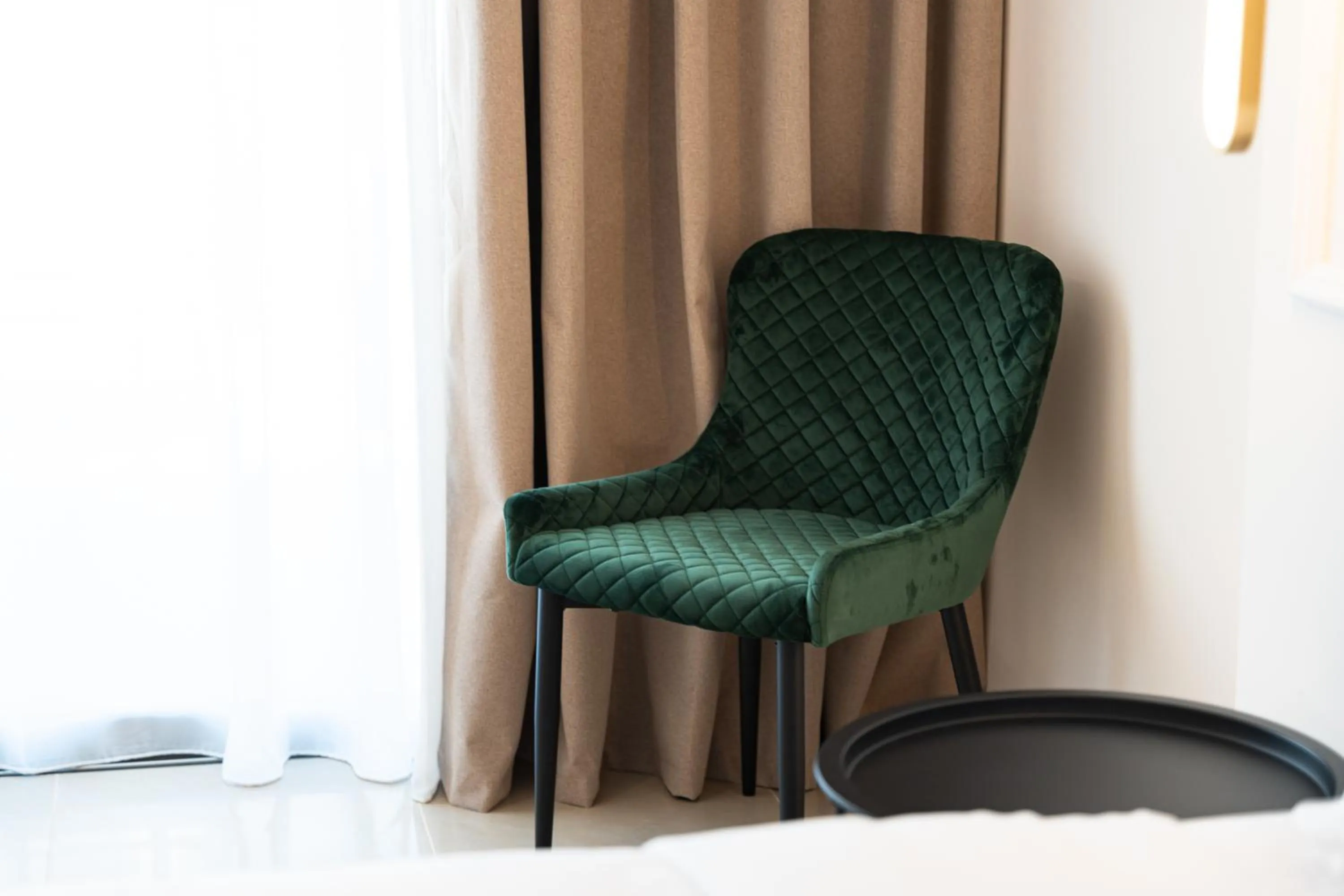 Seating area in Philia Center Suites