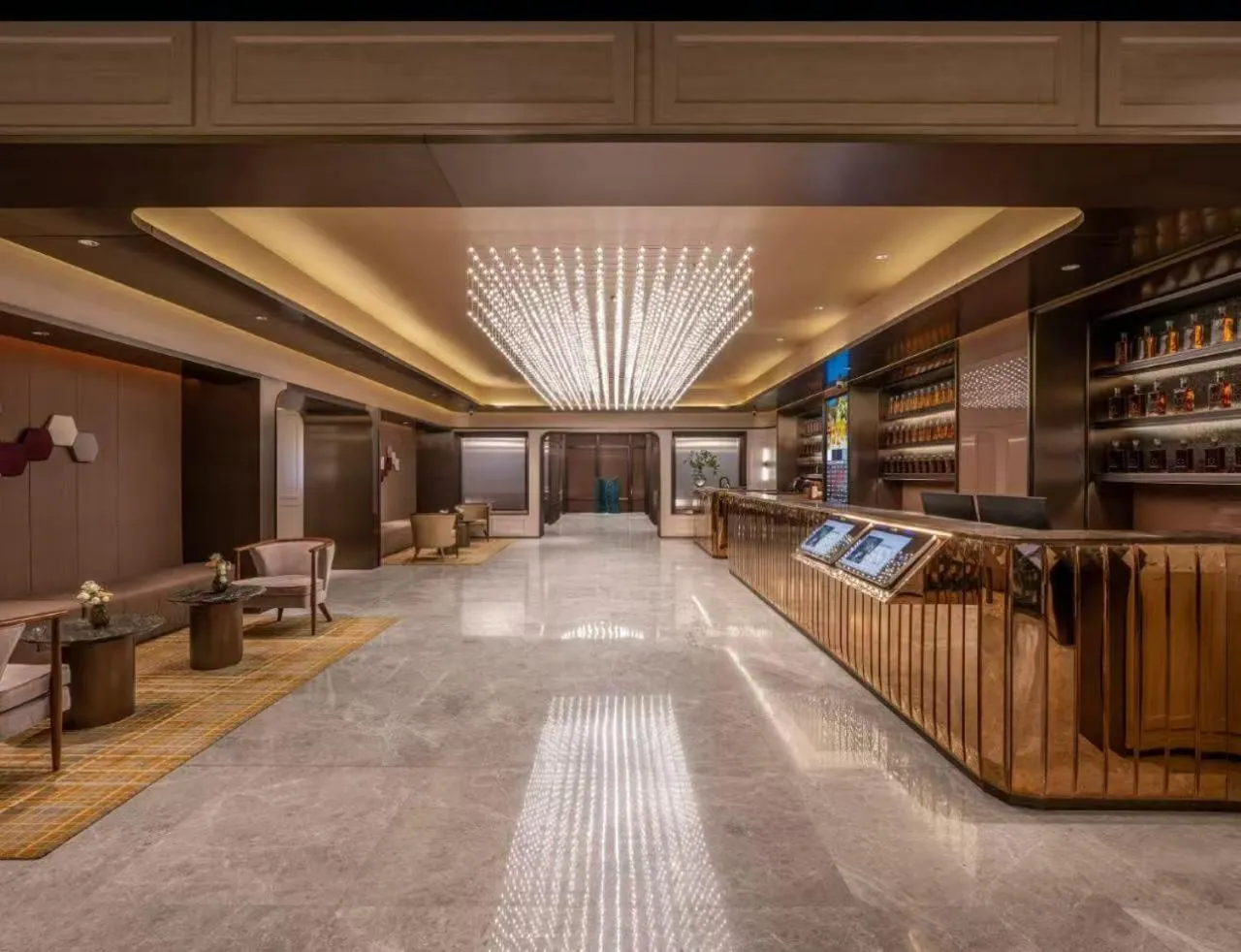 Lobby or reception in Jingdong Headquarters Crystal Orange Hotel, Yizhuang, Beijing