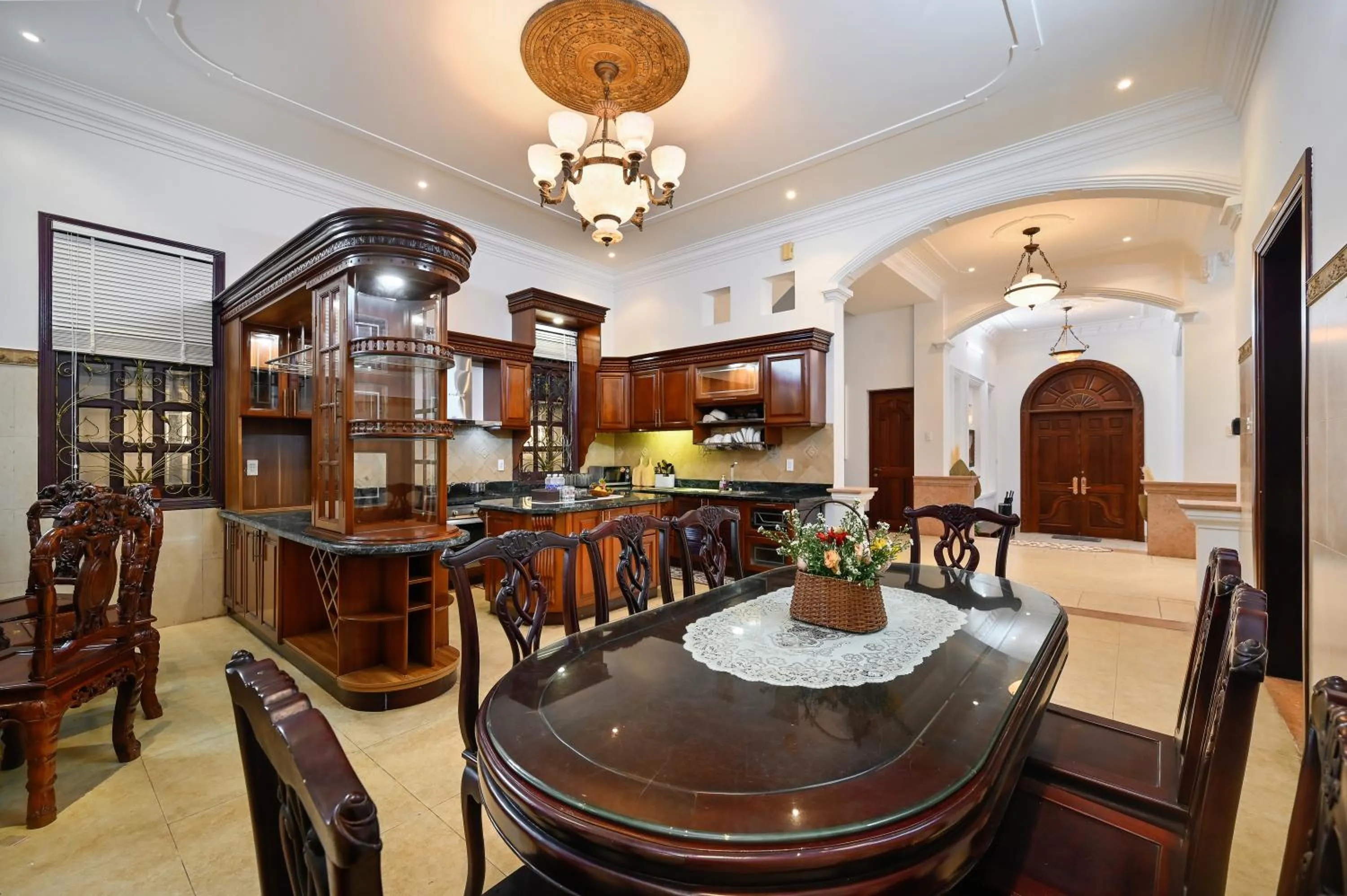Dining area in Amory Villa Thao Dien
