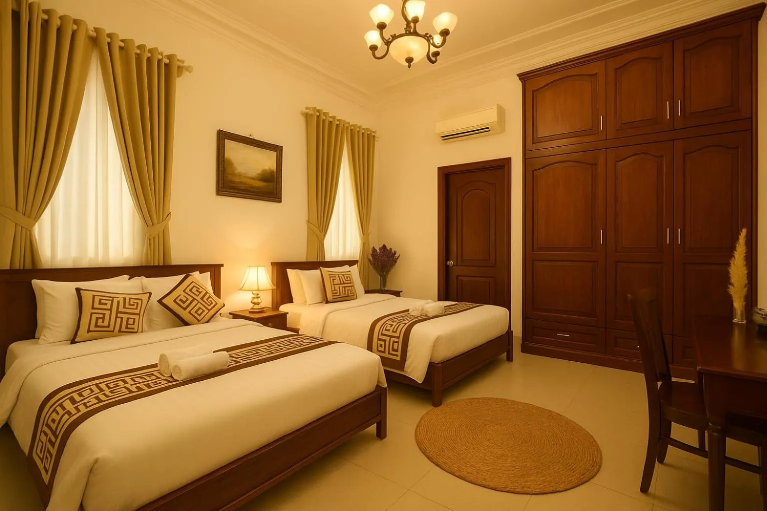 Bed in Amory Villa Thao Dien