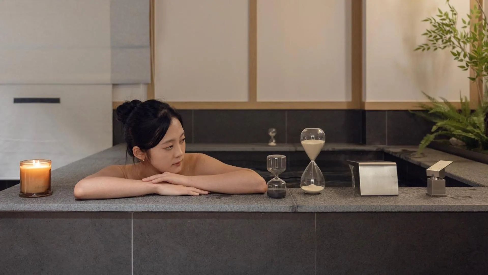 Hot Tub in Anook Ryokan Hotel Ansan station