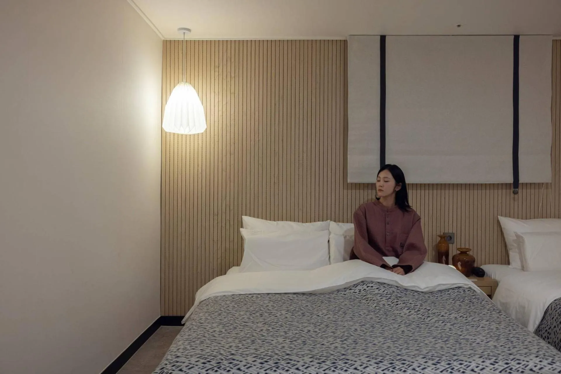 Bedroom, Bed in Anook Ryokan Hotel Ansan station