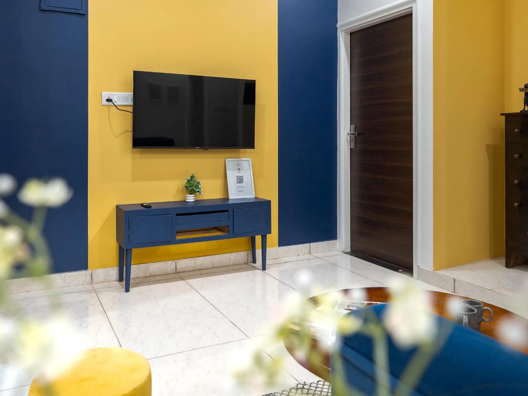 Living room in Thamosa Stays