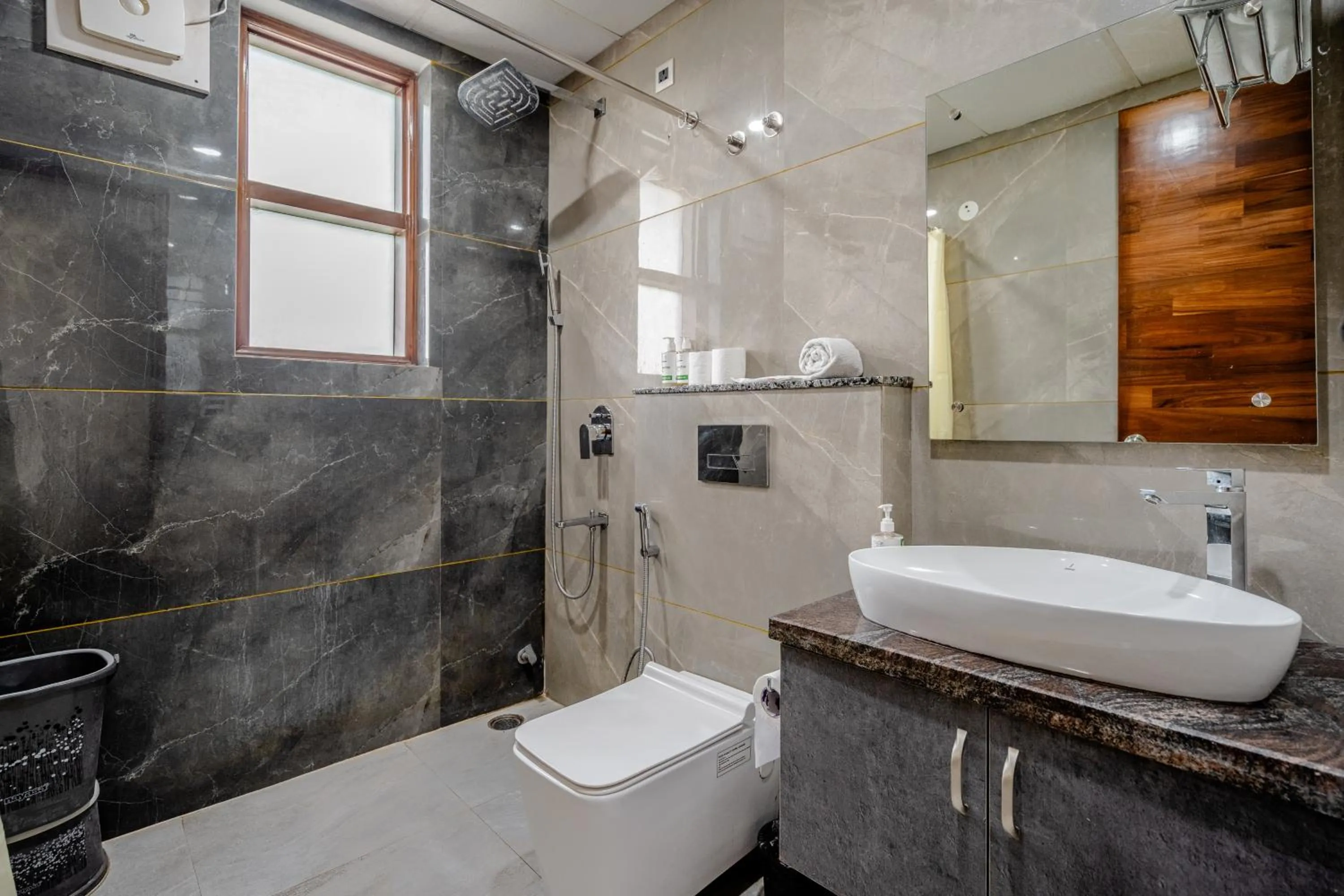 Bathroom in Lime Tree Hotel - Near Medanta Hospital