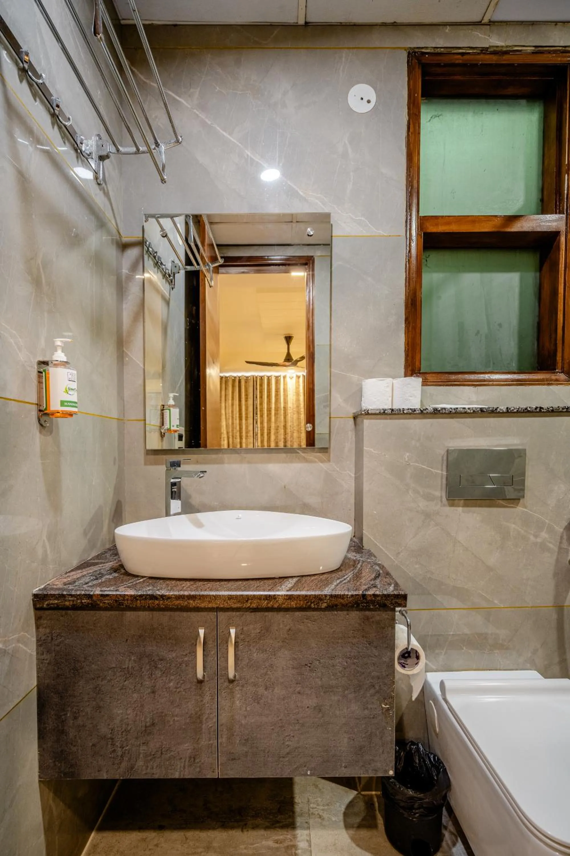 Toilet in Lime Tree Hotel - Near Medanta Hospital