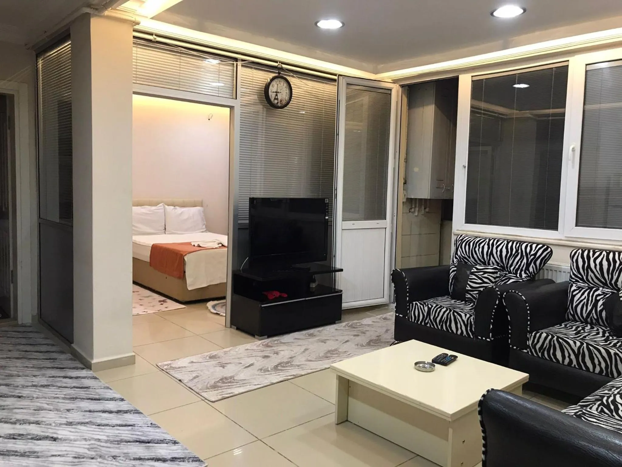 Communal lounge/ TV room in Grand Pamir Hotel