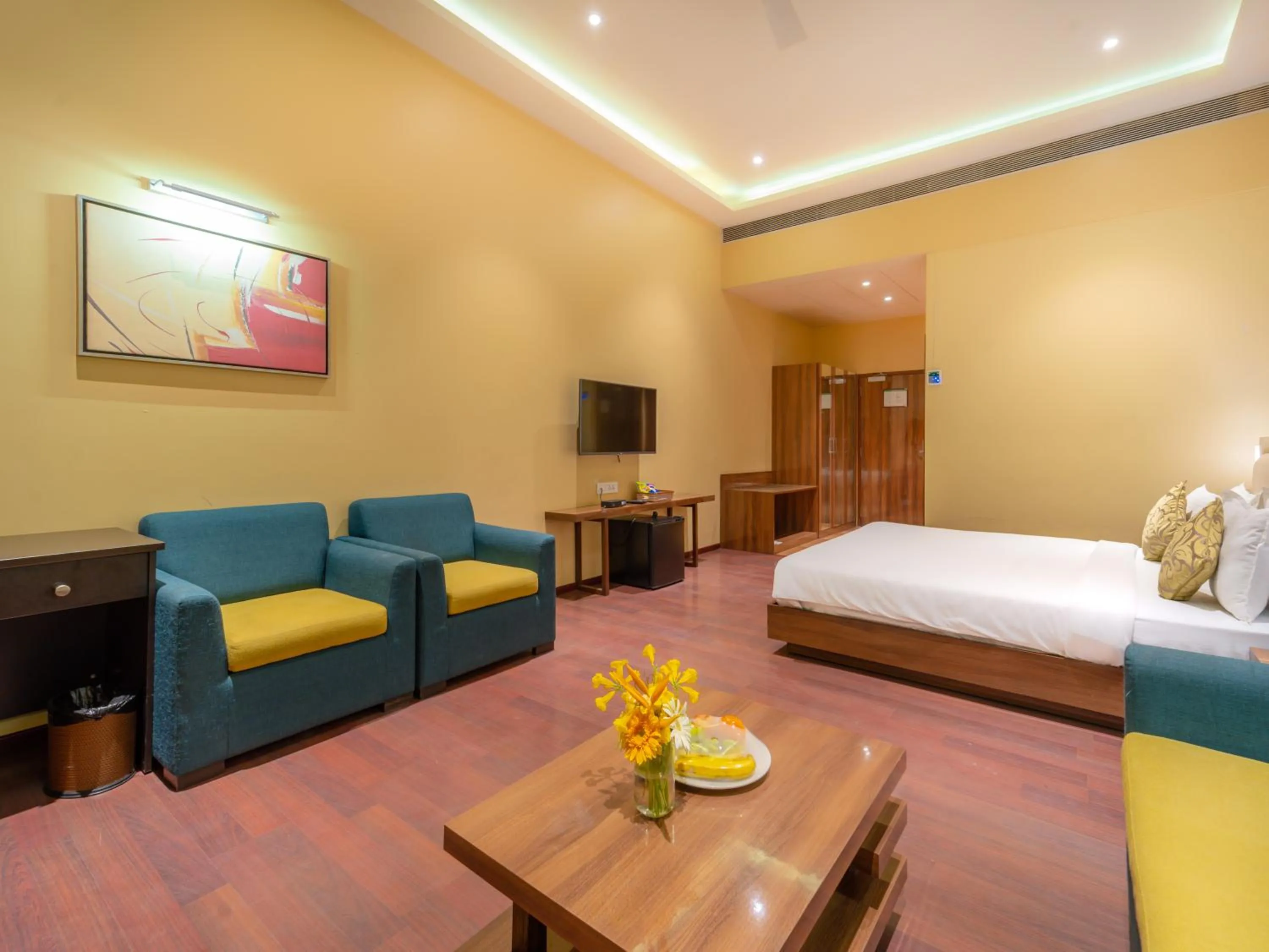 Bedroom, Bed in Shamrock Greens by Jardin Hotels