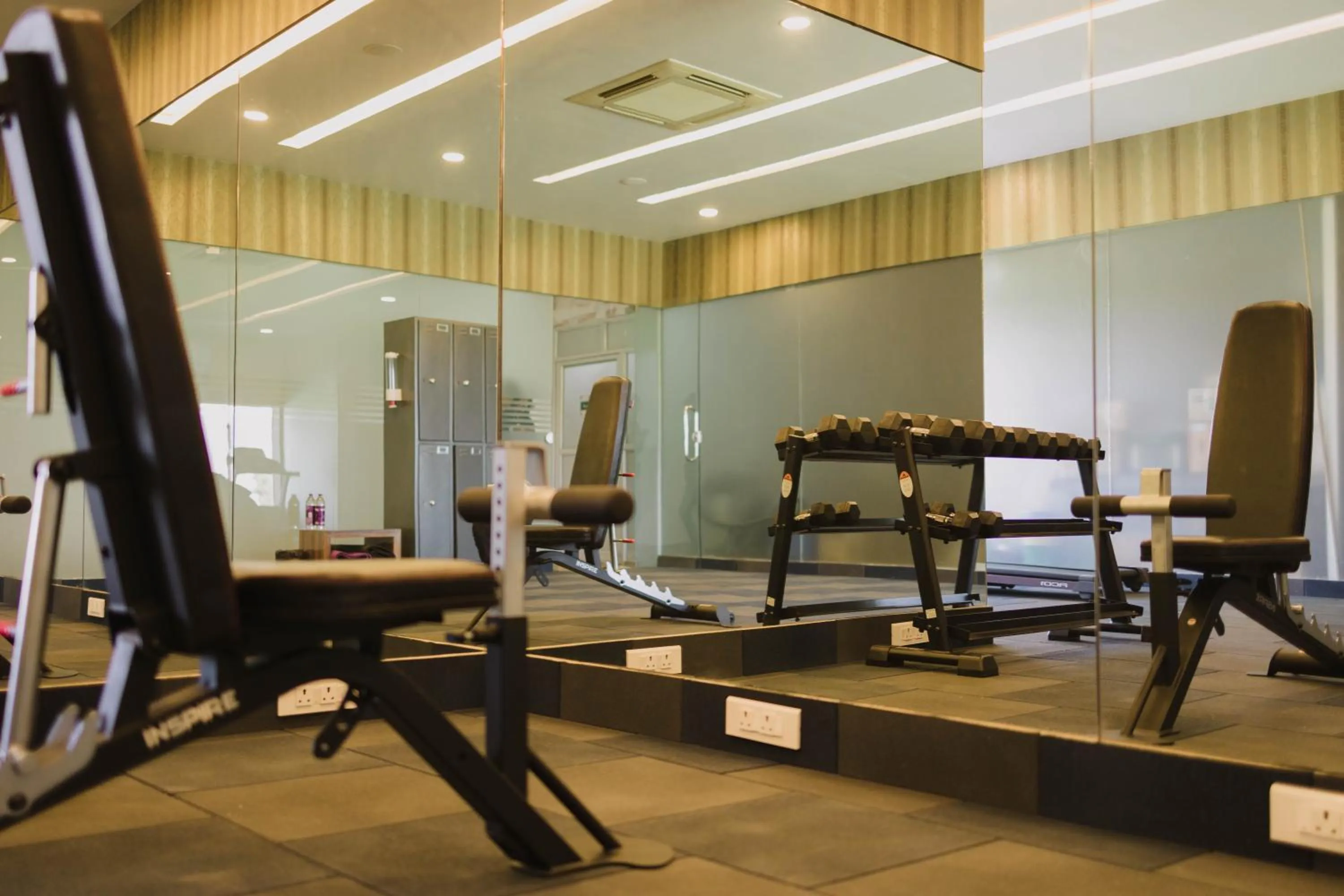 Fitness centre/facilities in Shamrock Greens by Jardin Hotels