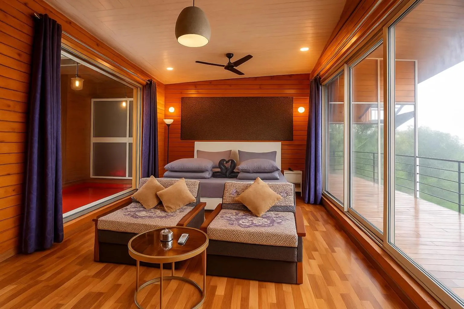 Bed in Rumourss Sky Villa & Resort