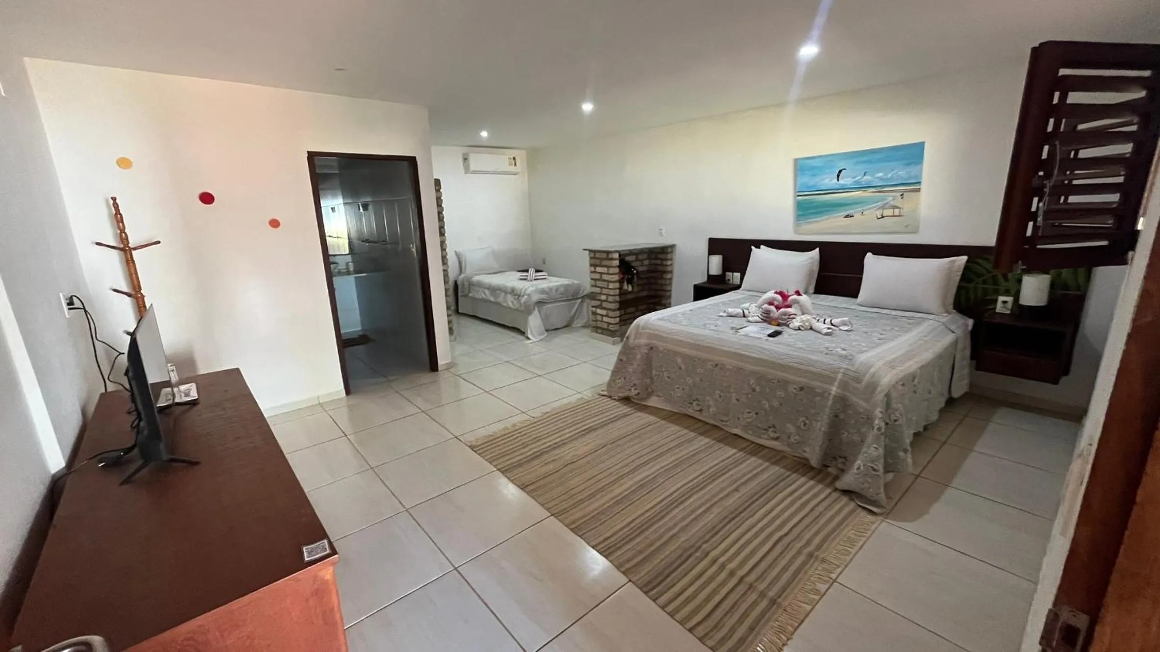 Bed in Recanto da Praia Pousada