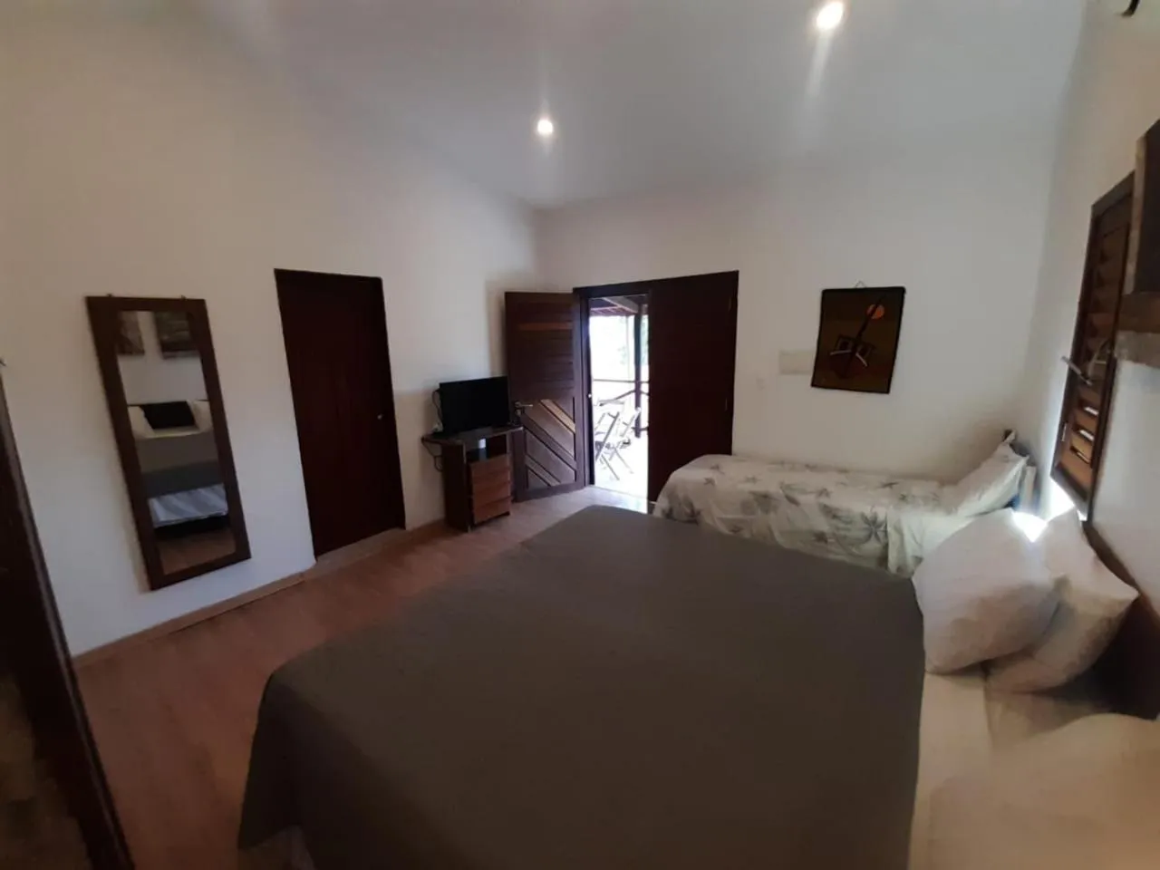 Bed in Recanto da Praia Pousada