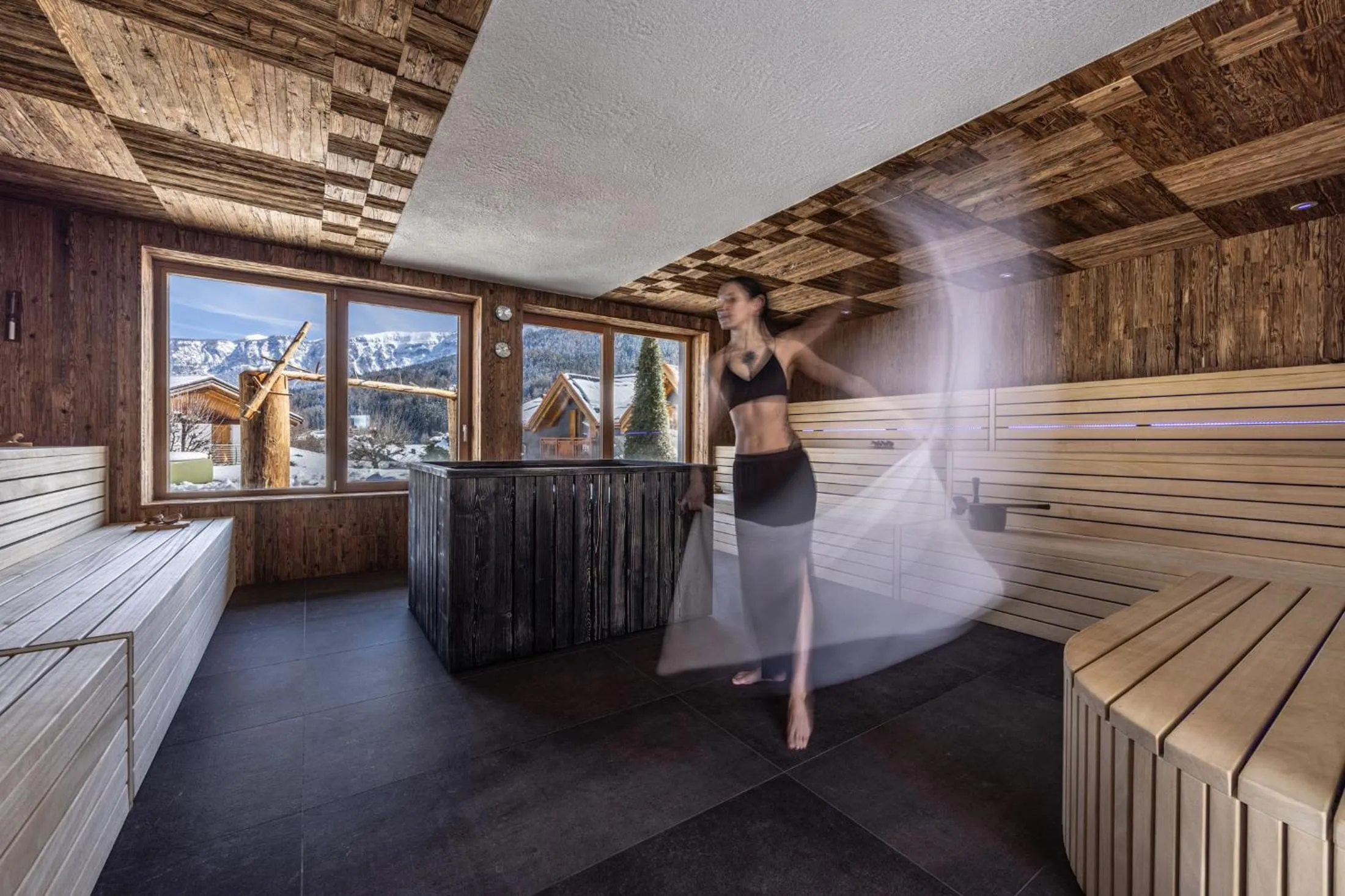 Sauna in Hotel Ravelli Luxury Spa