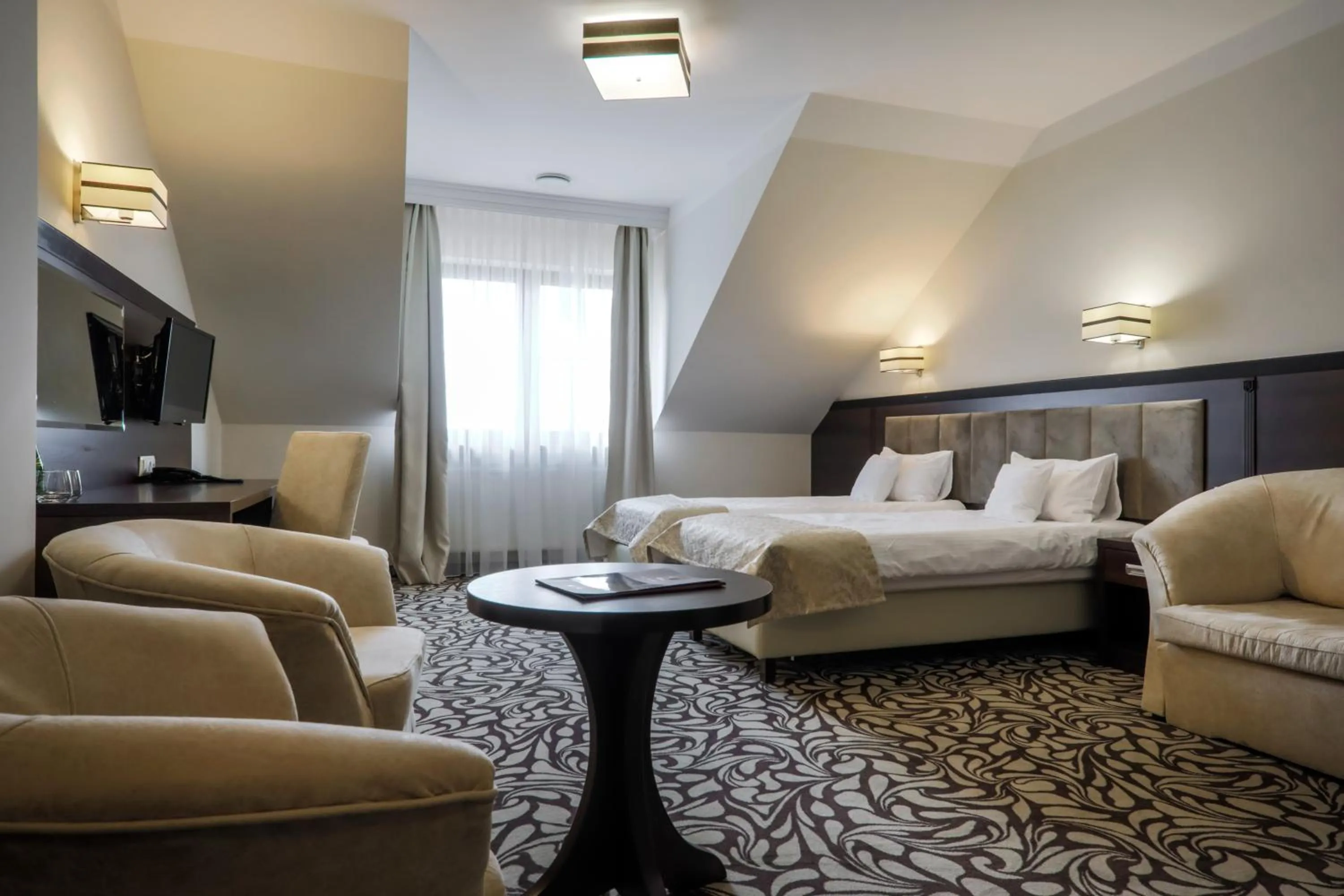 Bed in Pałac w Konarach Resort SPA & Conference