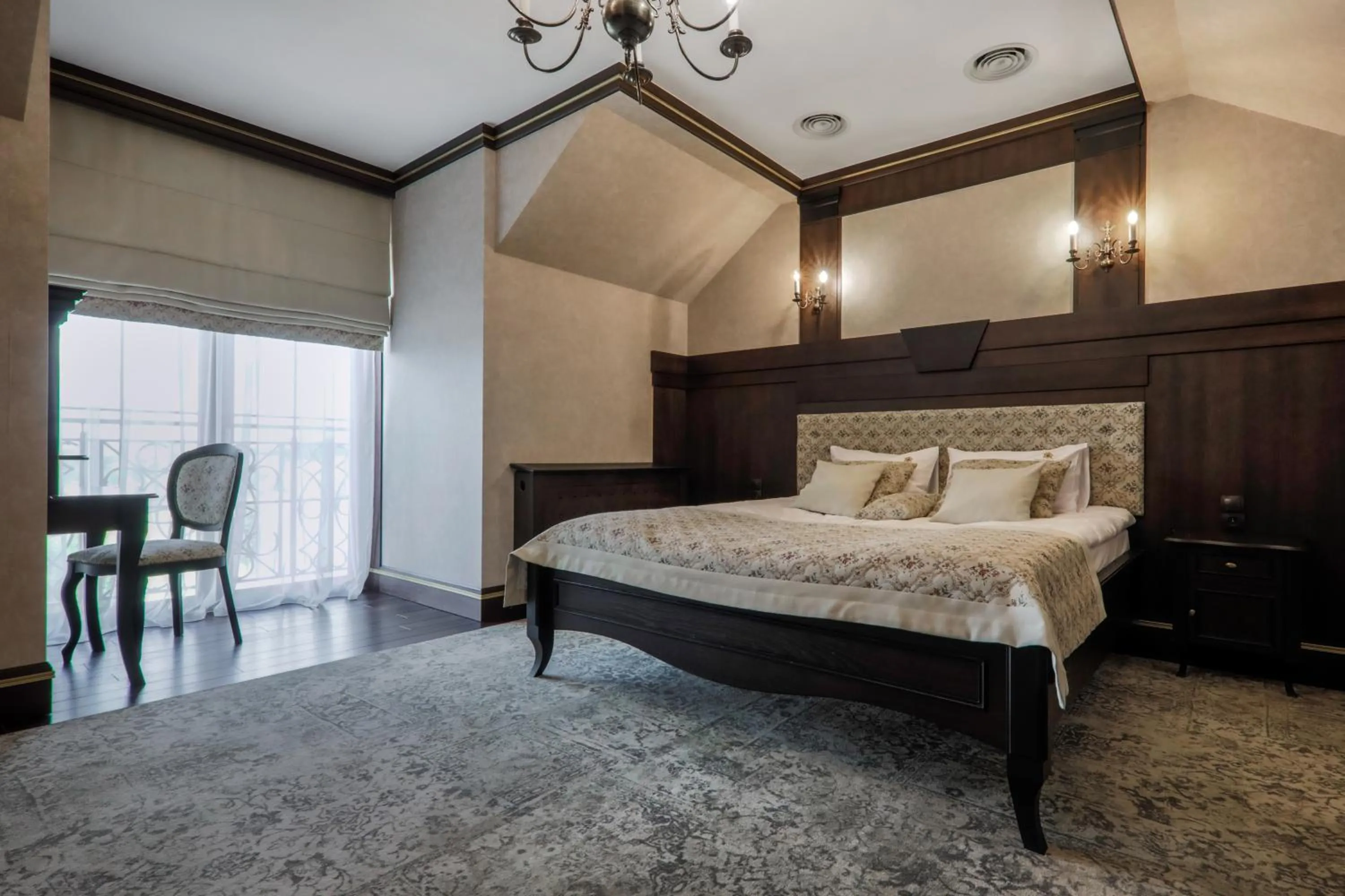 Bed in Pałac w Konarach Resort SPA & Conference