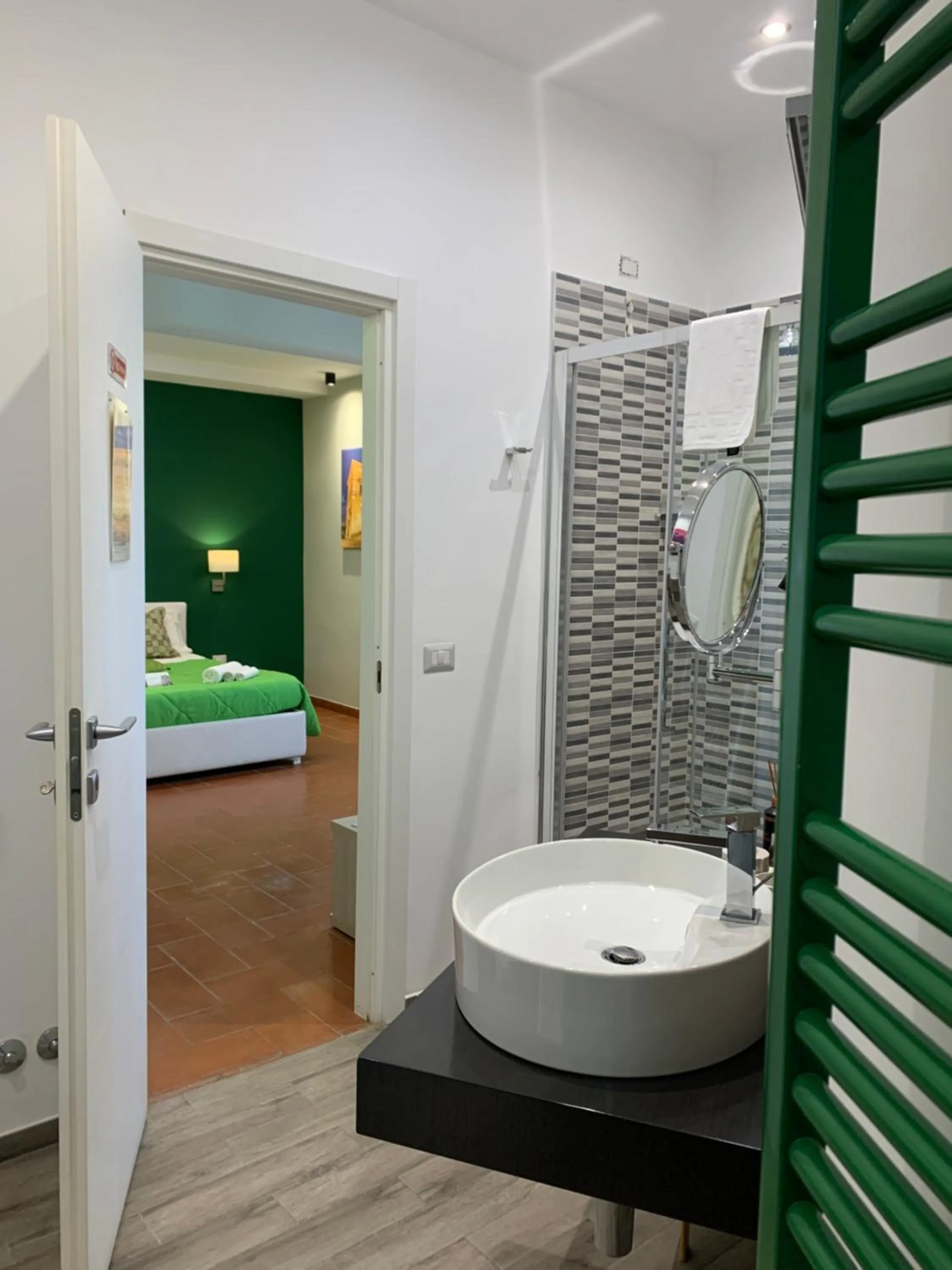 Shower, Bed in Villa Zufrò