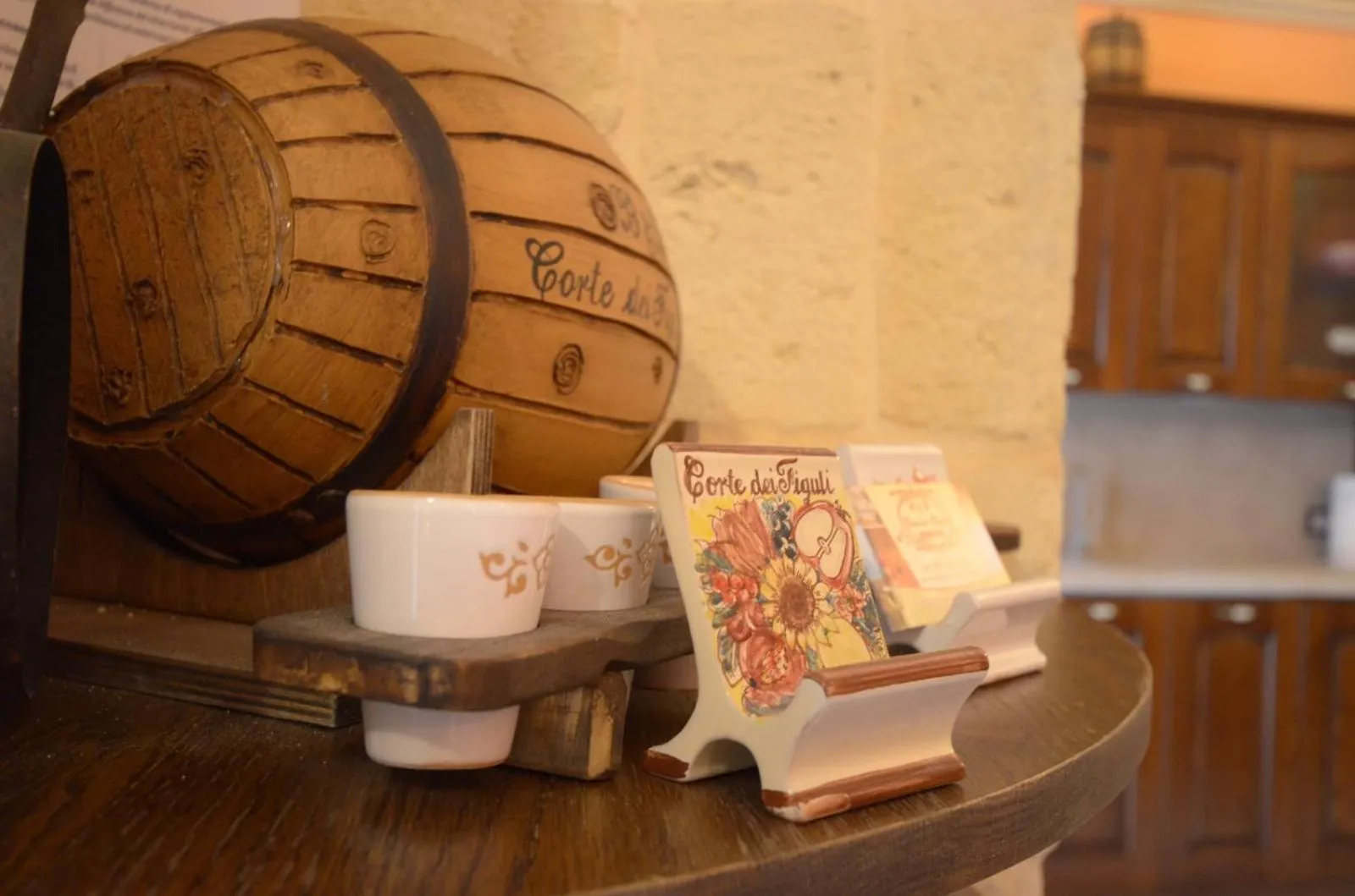 Communal kitchen in B&B Corte Dei Figuli