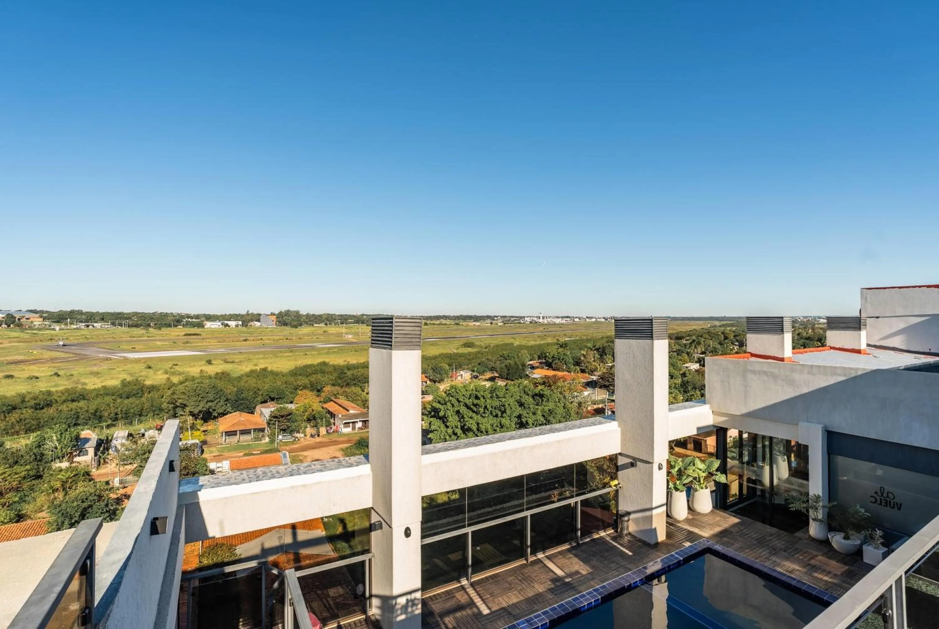 Pool view in Ramada Suites by Wyndham Asuncion Aeropuerto