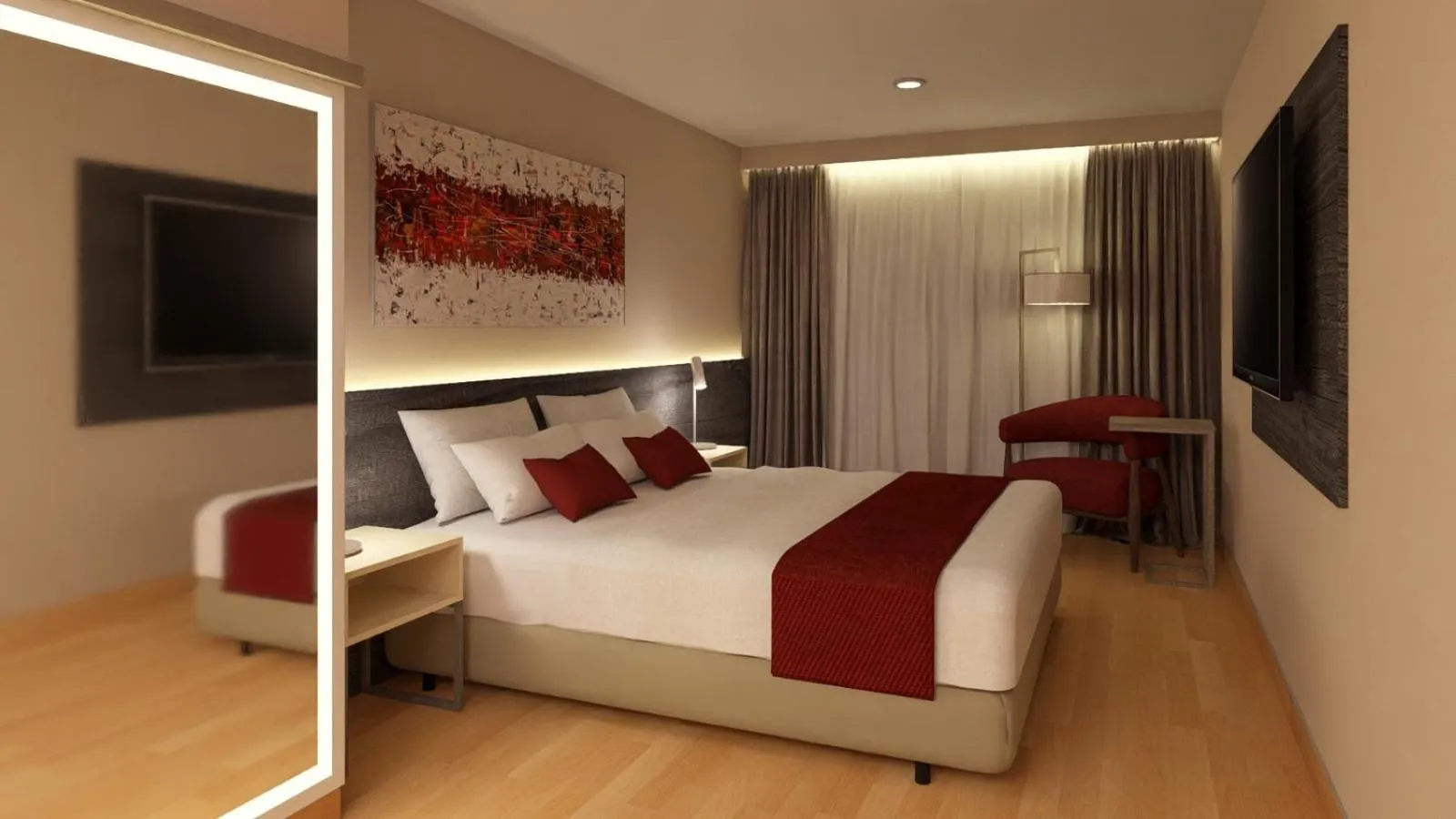 Bed in Ramada Suites by Wyndham Asuncion Aeropuerto