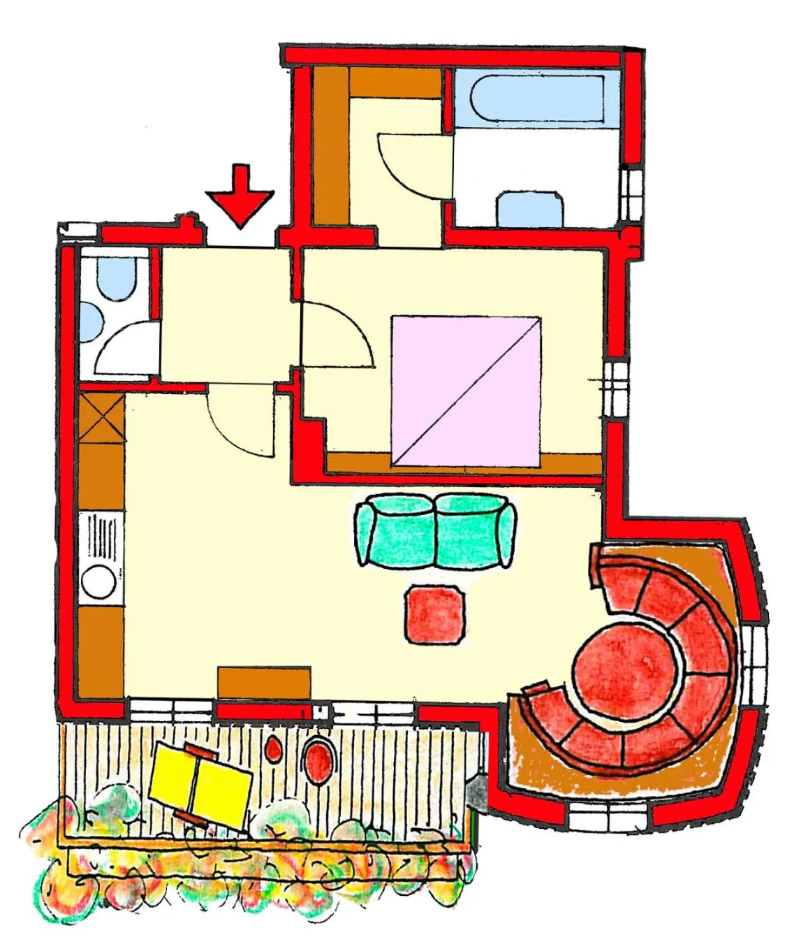 Floor plan in Chalet Zauberflöte