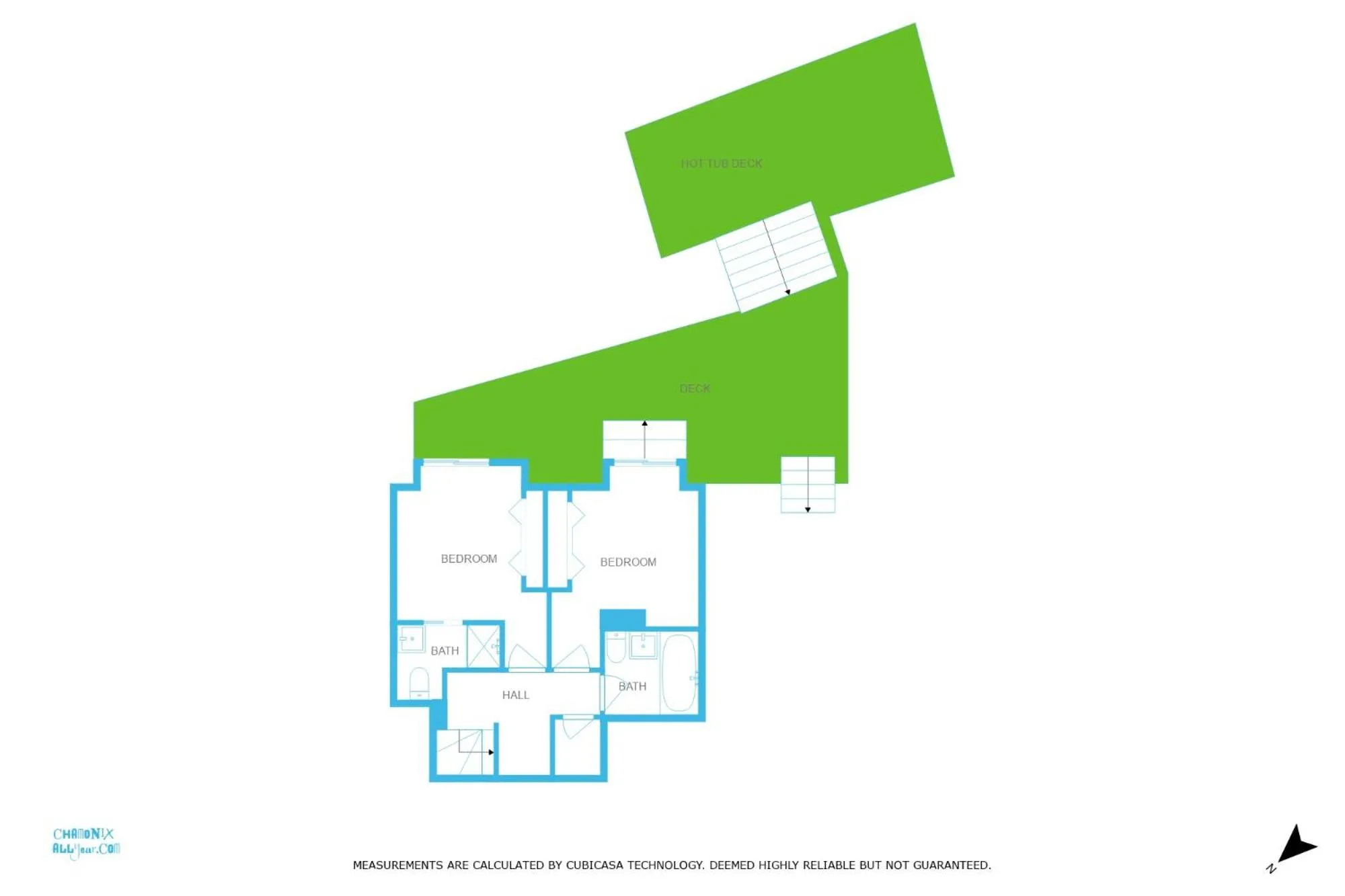 Floor plan in Chalet La Source - Chamonix All Year