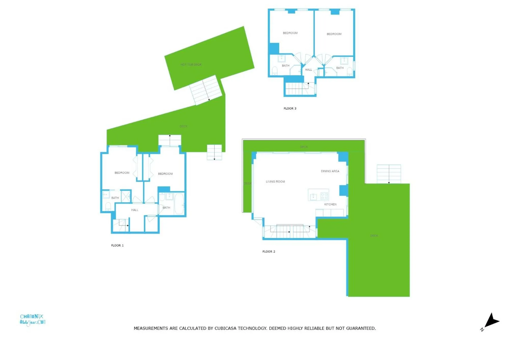 Floor plan in Chalet La Source - Chamonix All Year