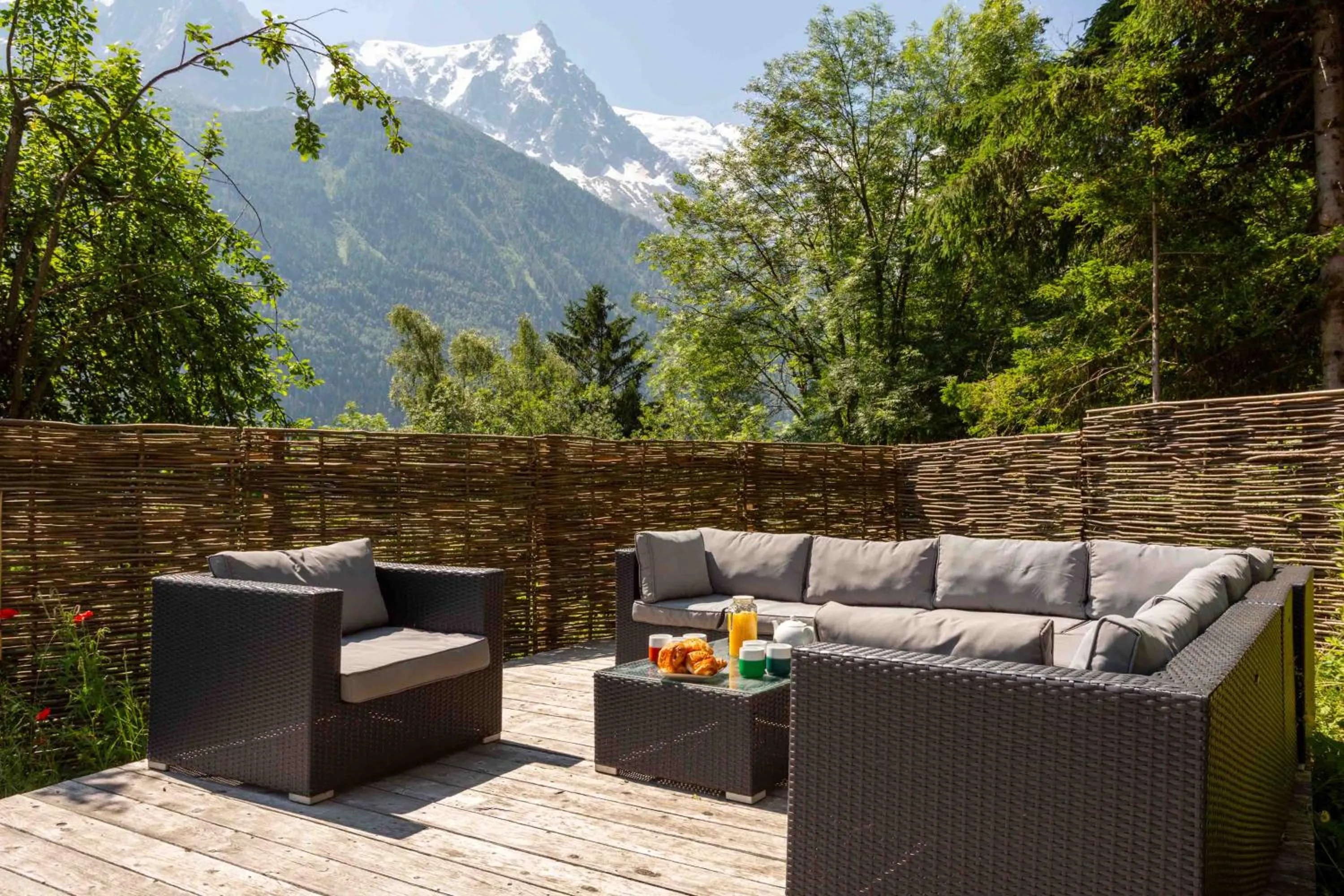 Patio in Chalet La Source - Chamonix All Year