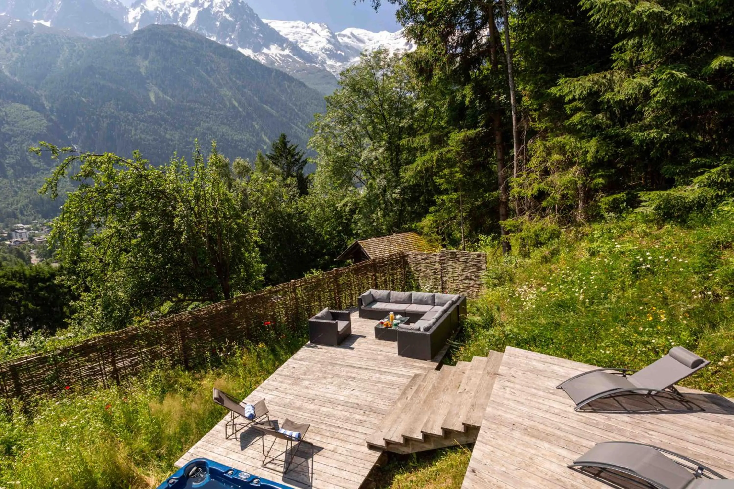 Patio in Chalet La Source - Chamonix All Year