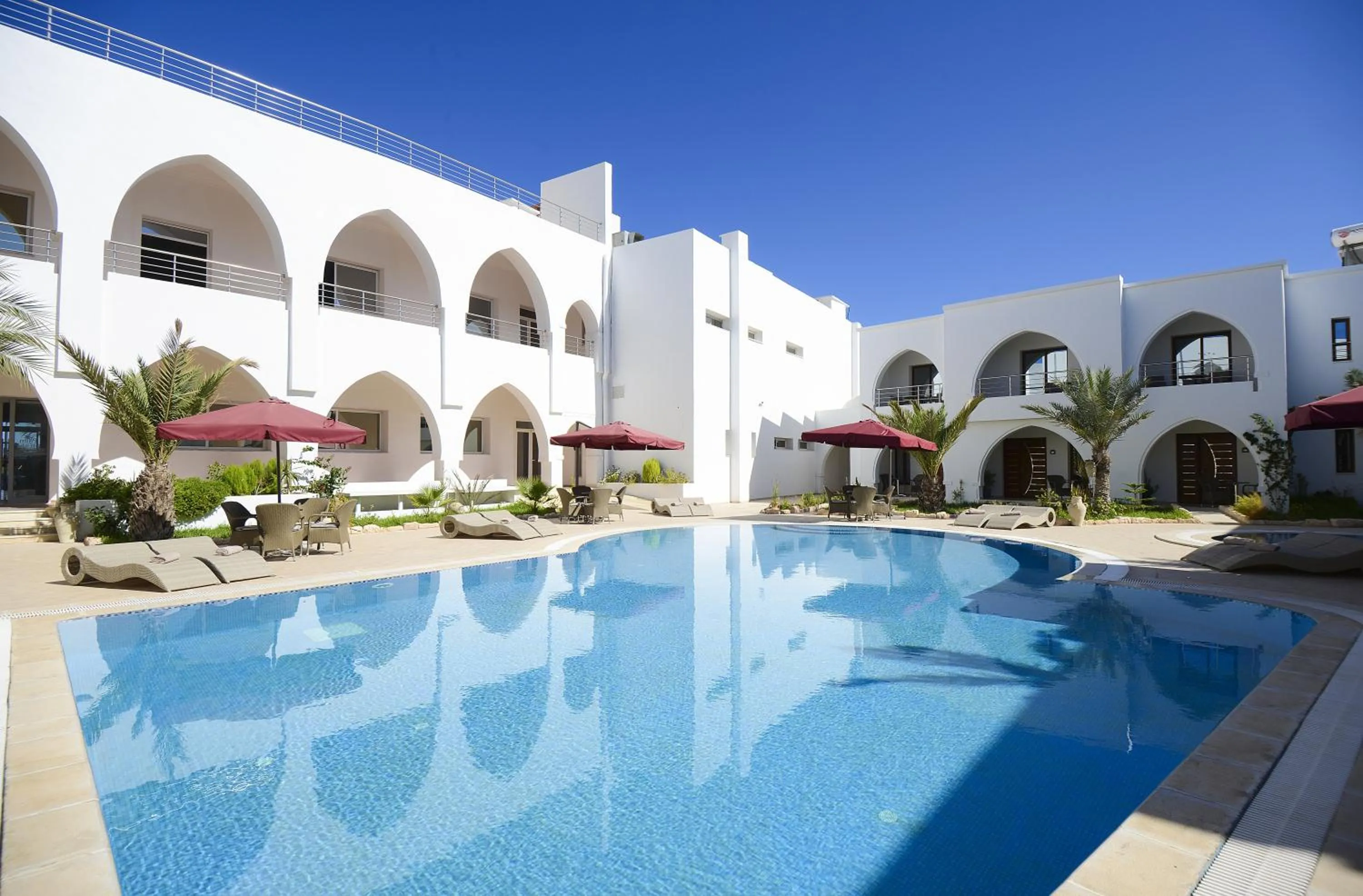 Pool view in Palm Djerba Suites