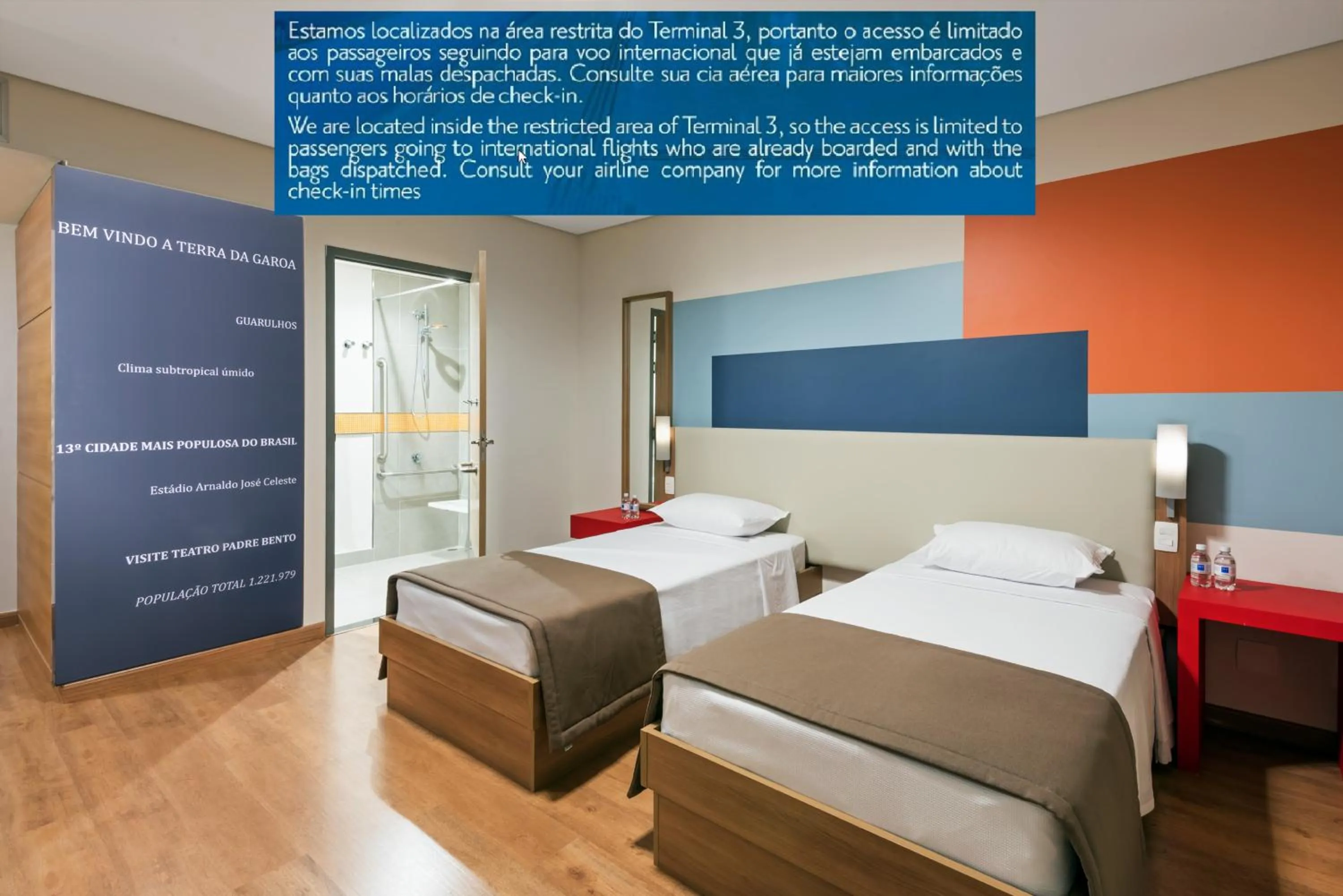 Bed in TRYP BY WYNDHAM São Paulo Airport - Hotel de Transito Terminal 3 -Lado Ar - Área restrita á passageiros já embarcados - Piso 1