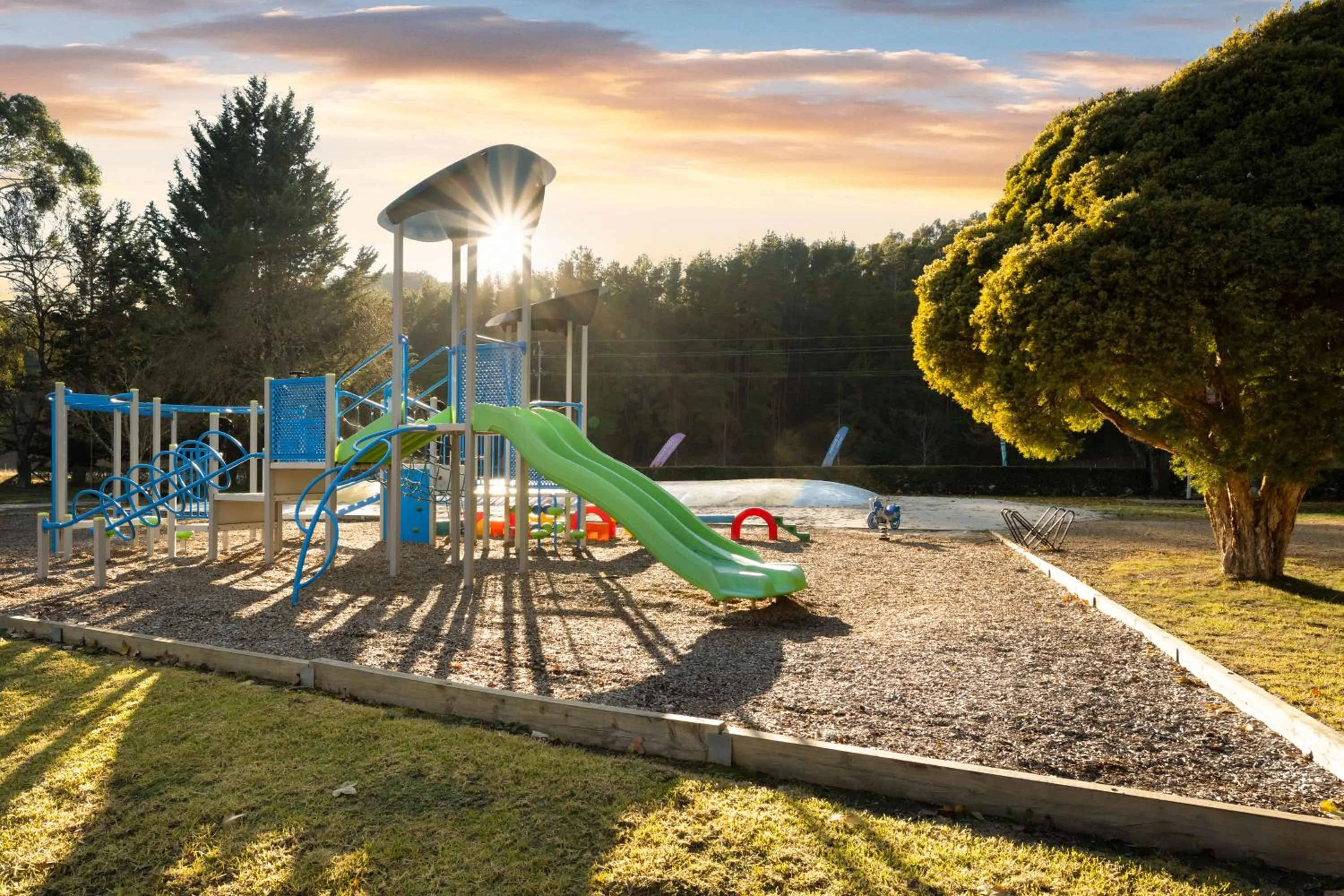Children play ground in Bright Porepunkah Holiday Park
