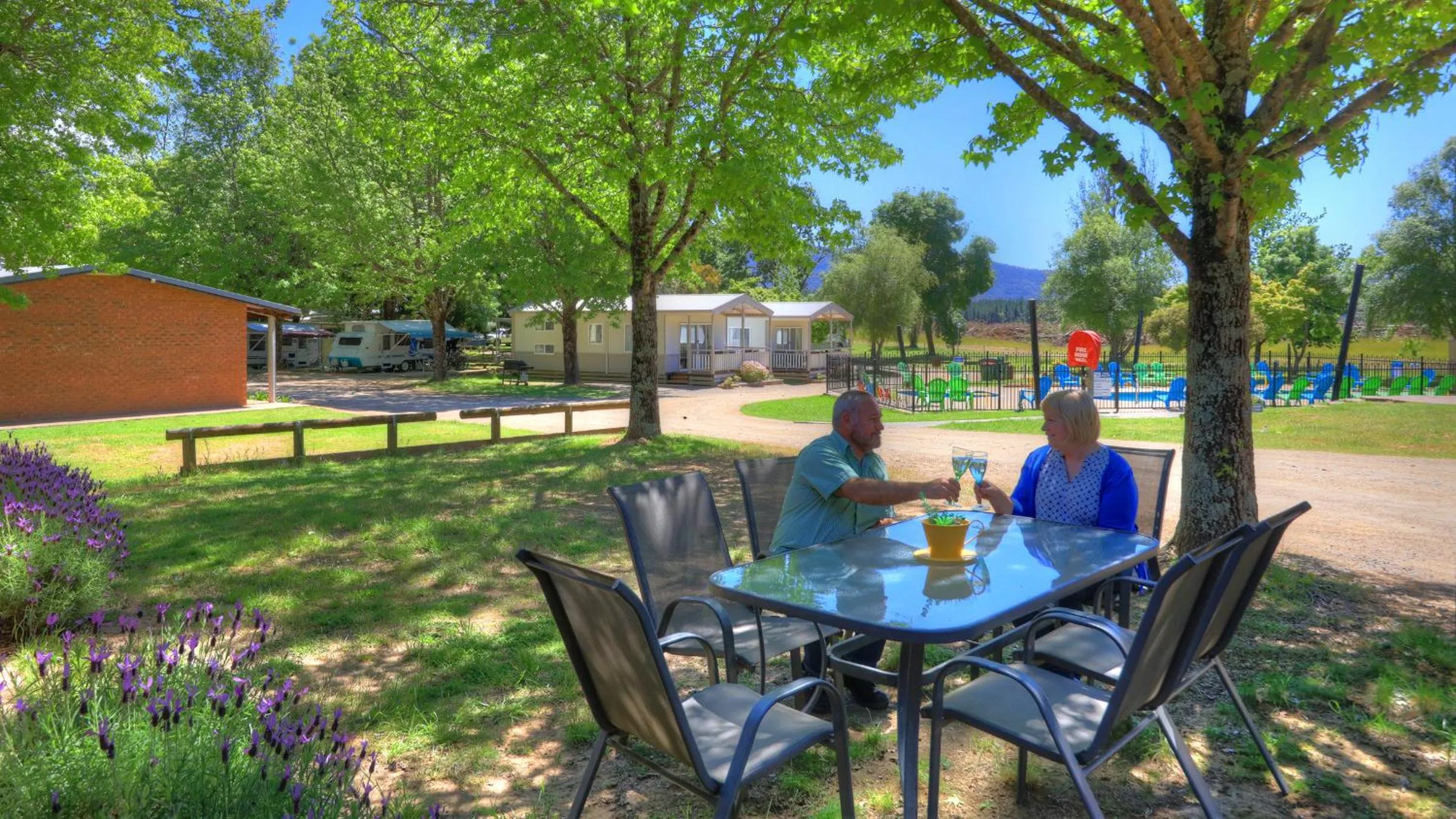 Dining area in Bright Porepunkah Holiday Park