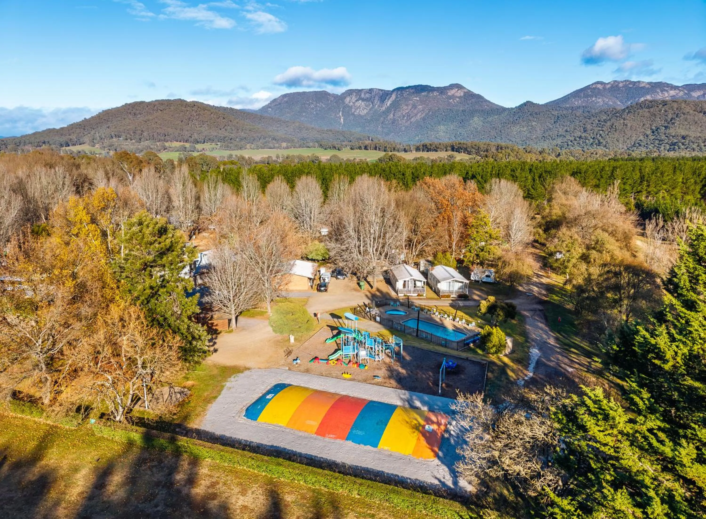 Natural landscape in Bright Porepunkah Holiday Park