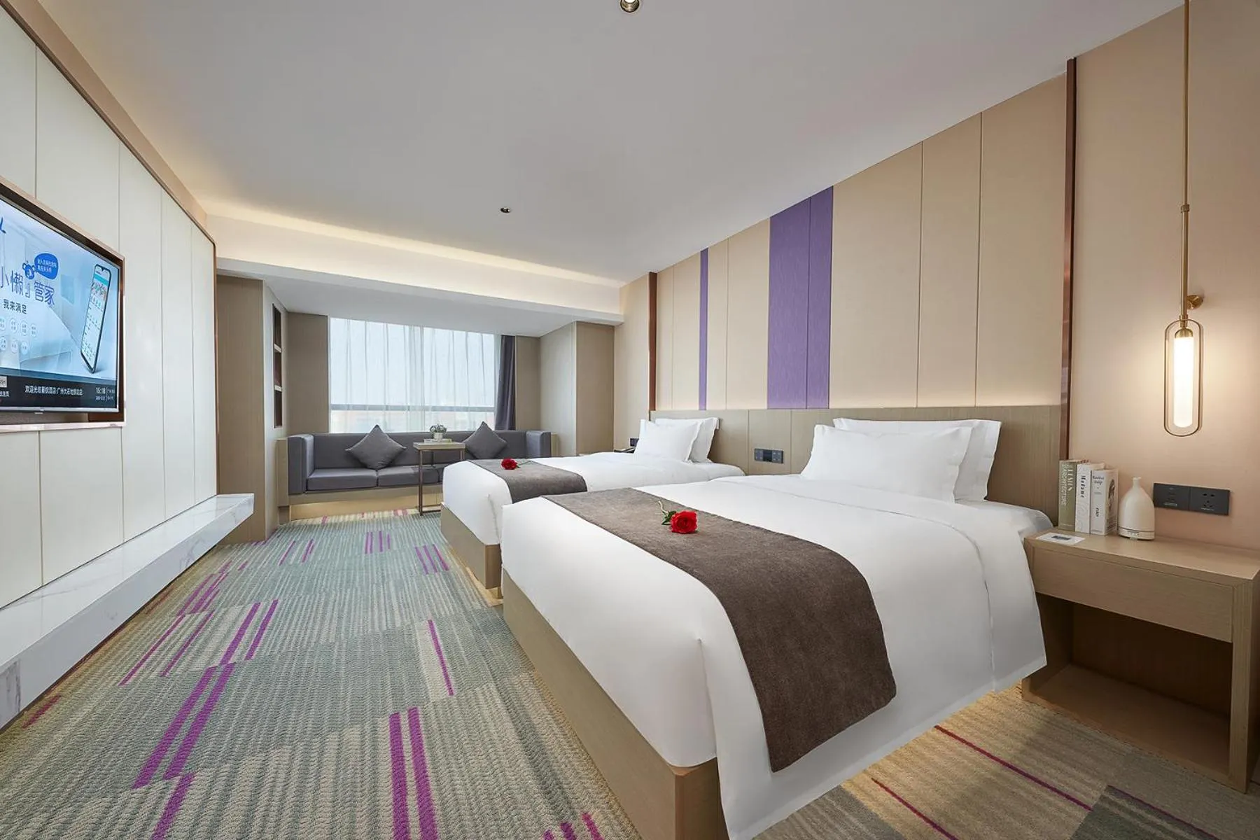Bedroom, Bed in Lavande Hotels Guangzhou Panyu Hanxi Changlong Dashi Subway Station