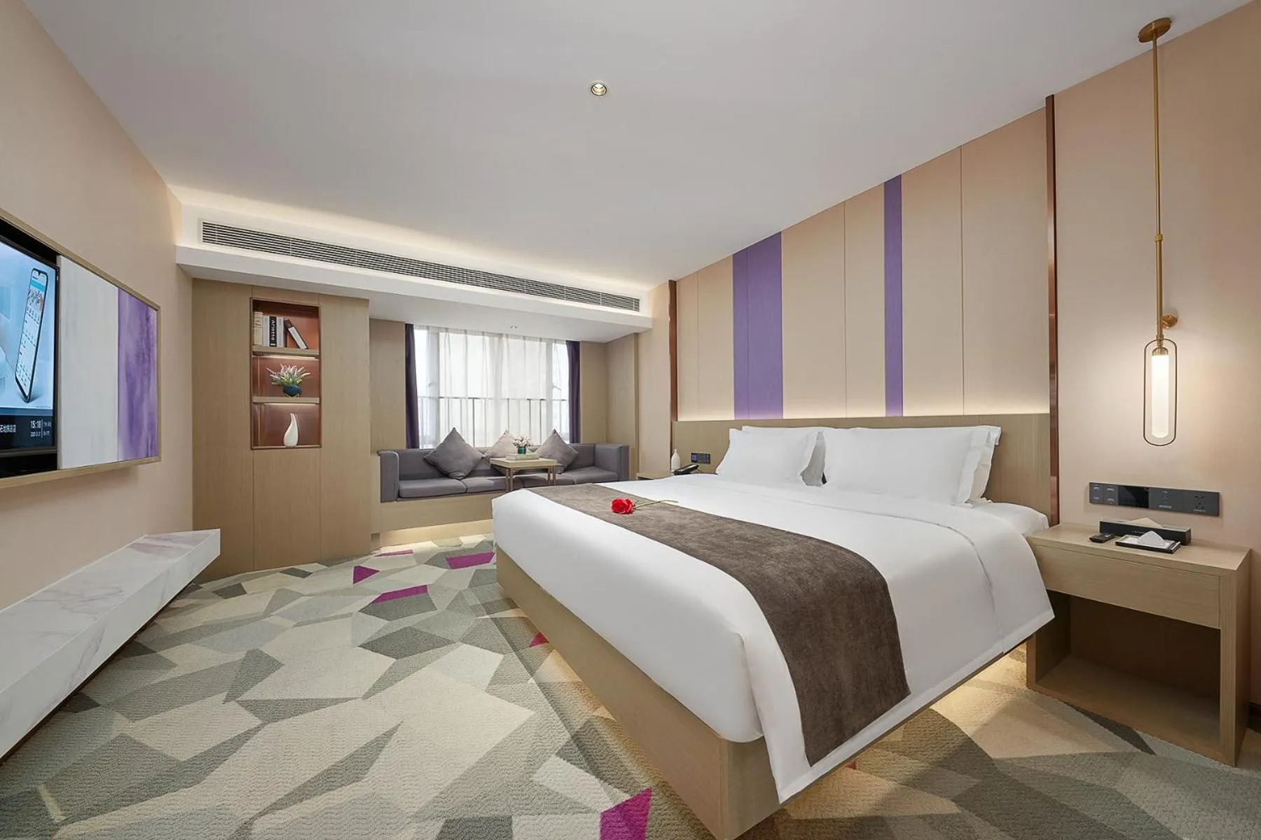 Bedroom, Bed in Lavande Hotels Guangzhou Panyu Hanxi Changlong Dashi Subway Station