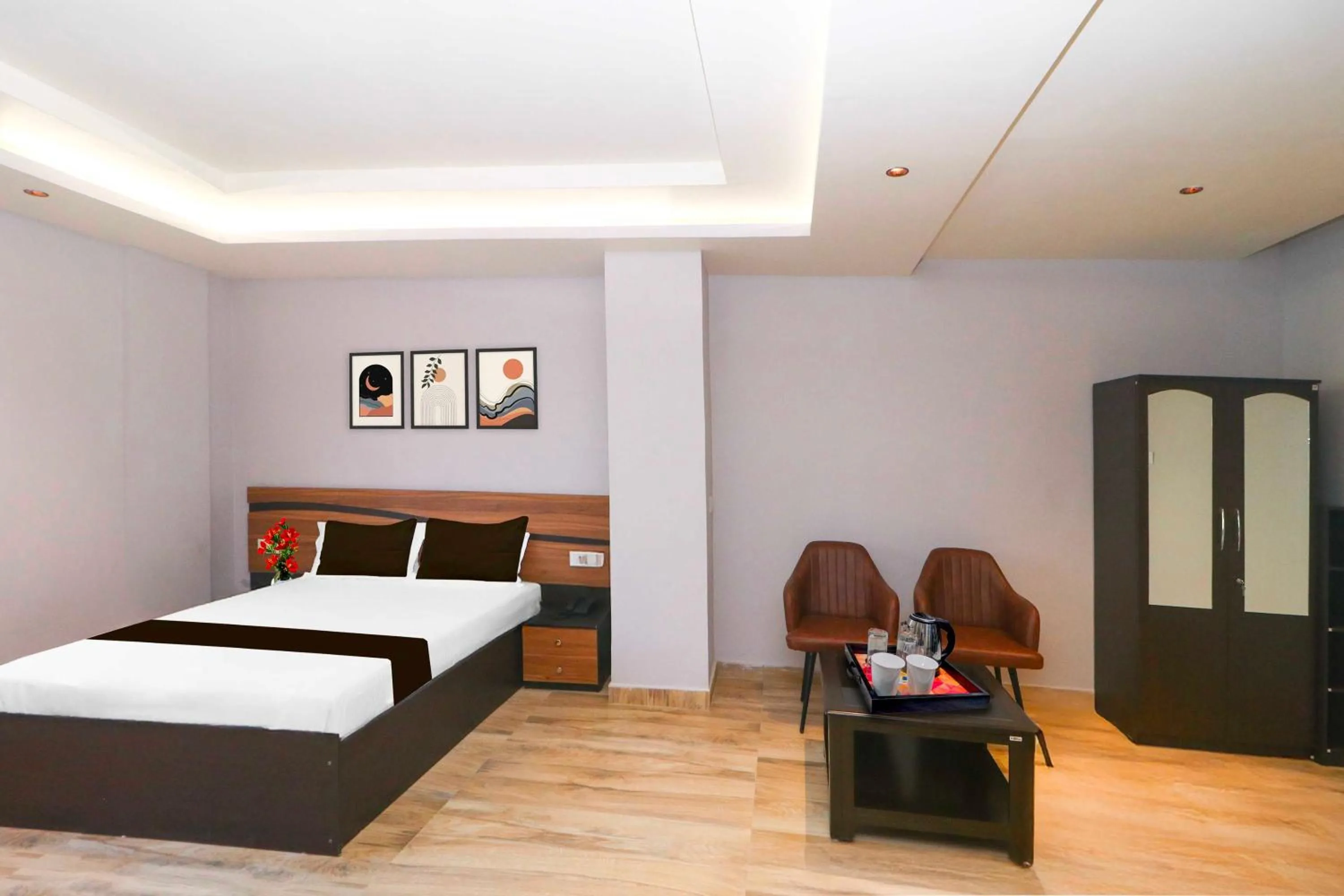 Bedroom, Bed in Hotel O Ranchi Tapovan Mandir