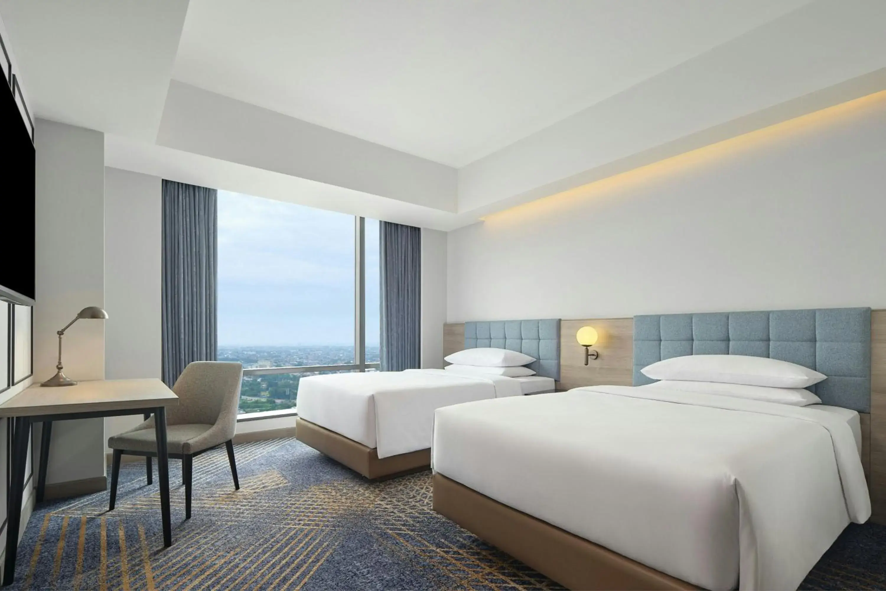 Deluxe Double Room with Two Double Beds and City View in Four Points by Sheraton Bekasi Deluxe Double Room with Two Double Beds and City View in Four Points by Sheraton Bekasi