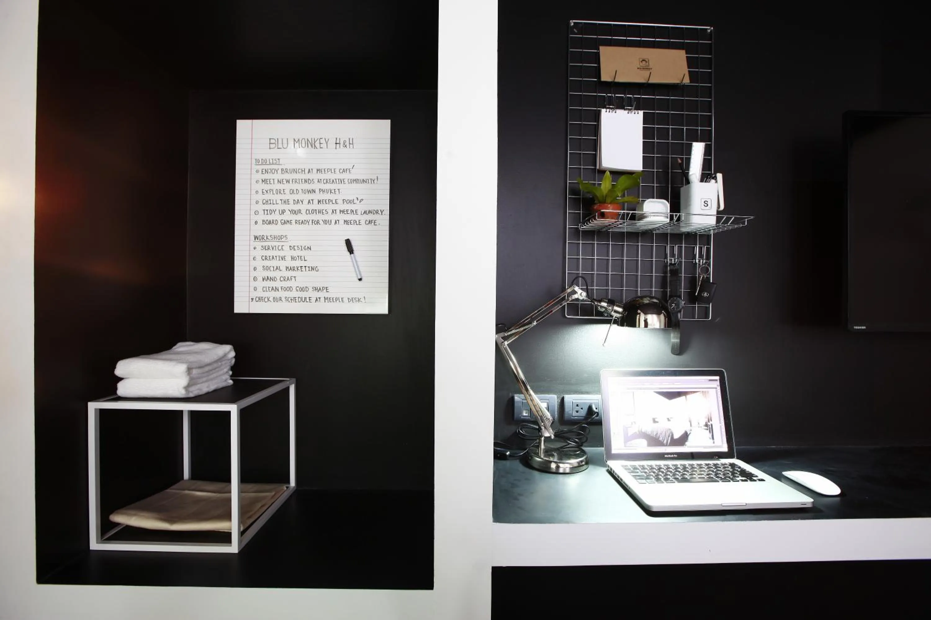 Bedroom in Blu Monkey Hub and Hotel Phuket Town- Free All Day Coworking space