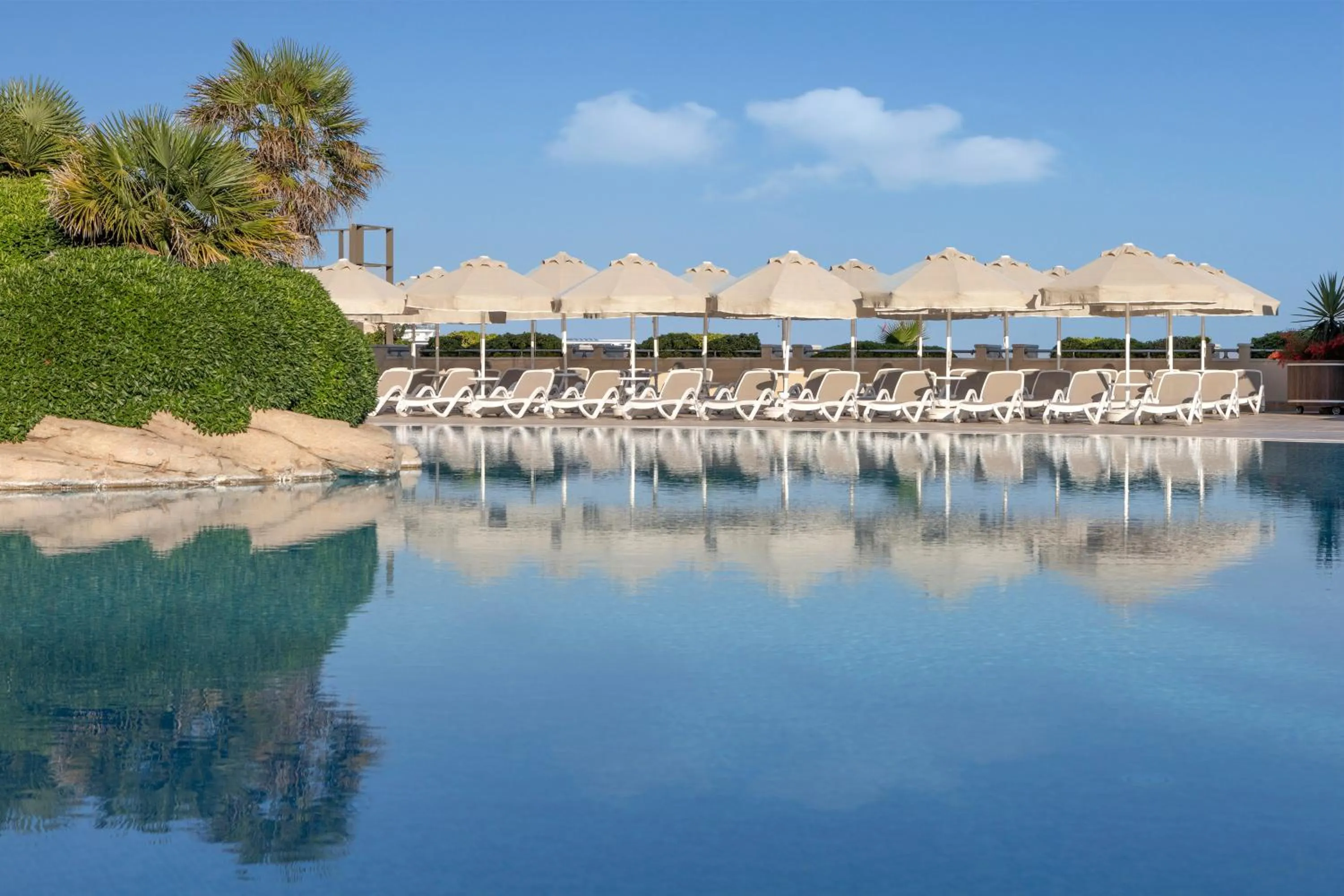 Pool view in Melas Resort Hotel