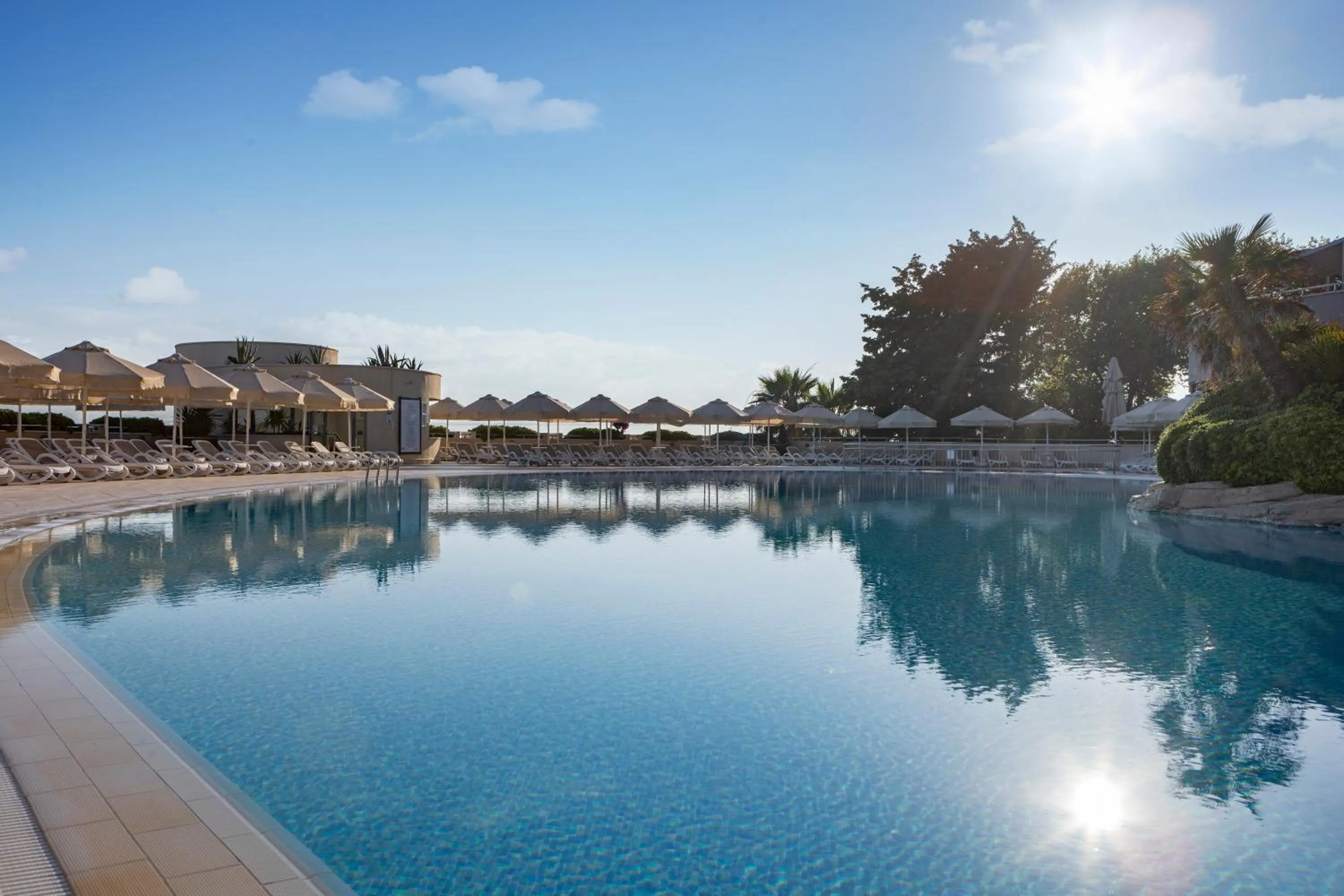 Pool view in Melas Resort Hotel